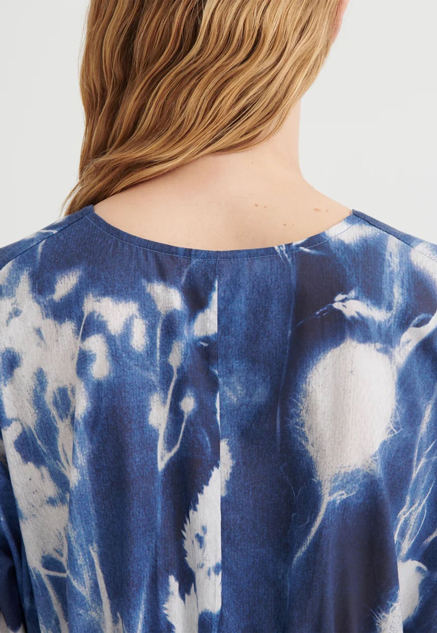 Nigella Dress - Cyanotype Floral