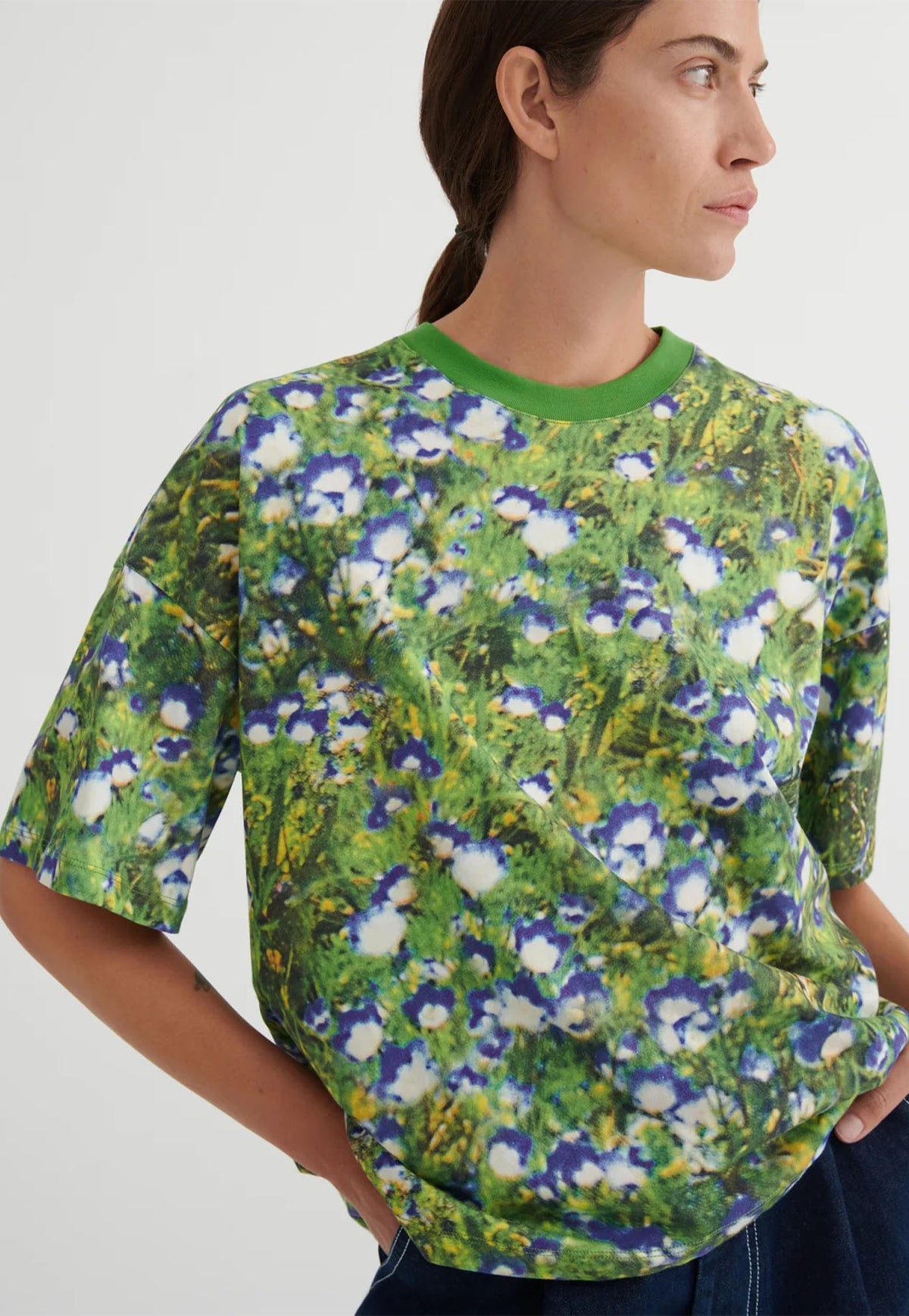 Oversized Boxy Tee - Bluebell