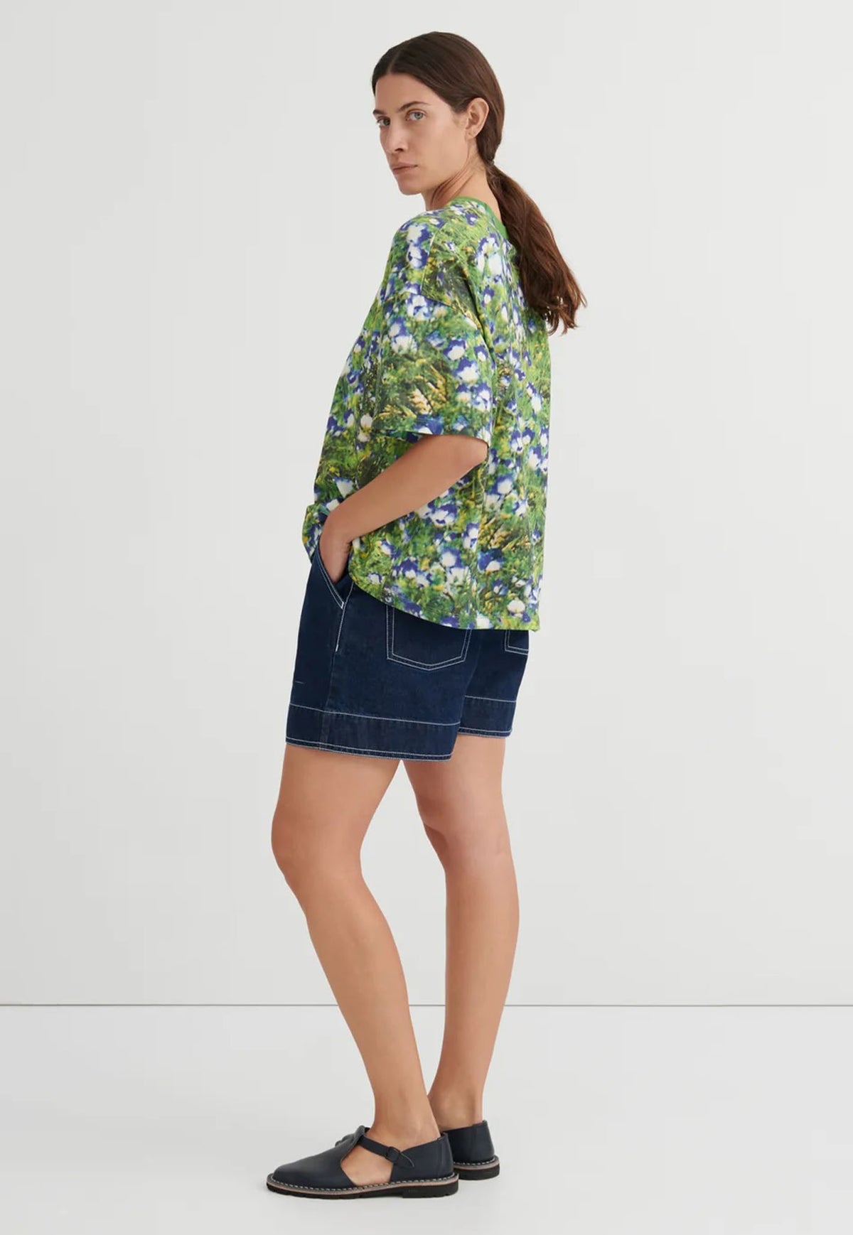 Oversized Boxy Tee - Bluebell