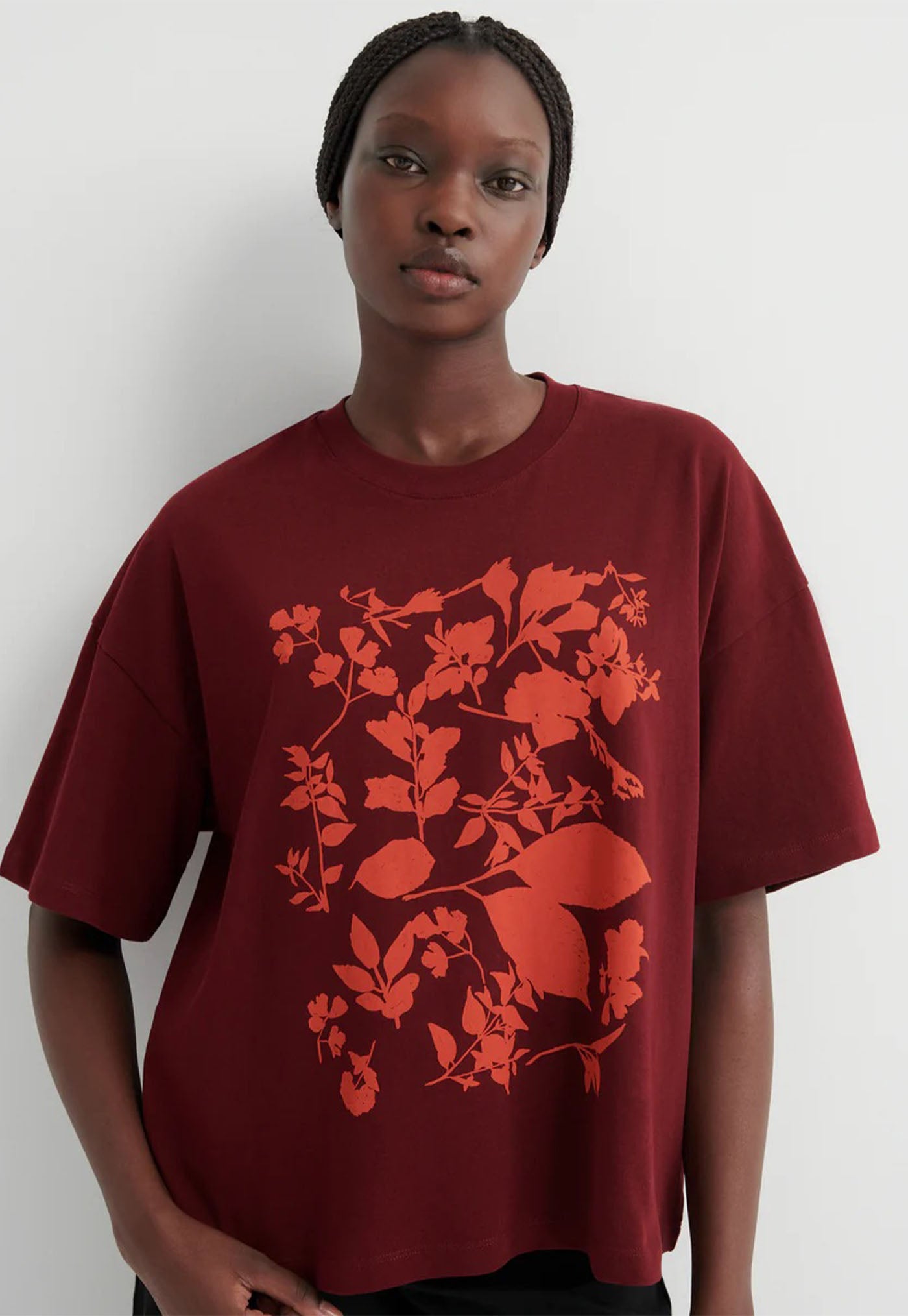 Stencil Tee - Maroon