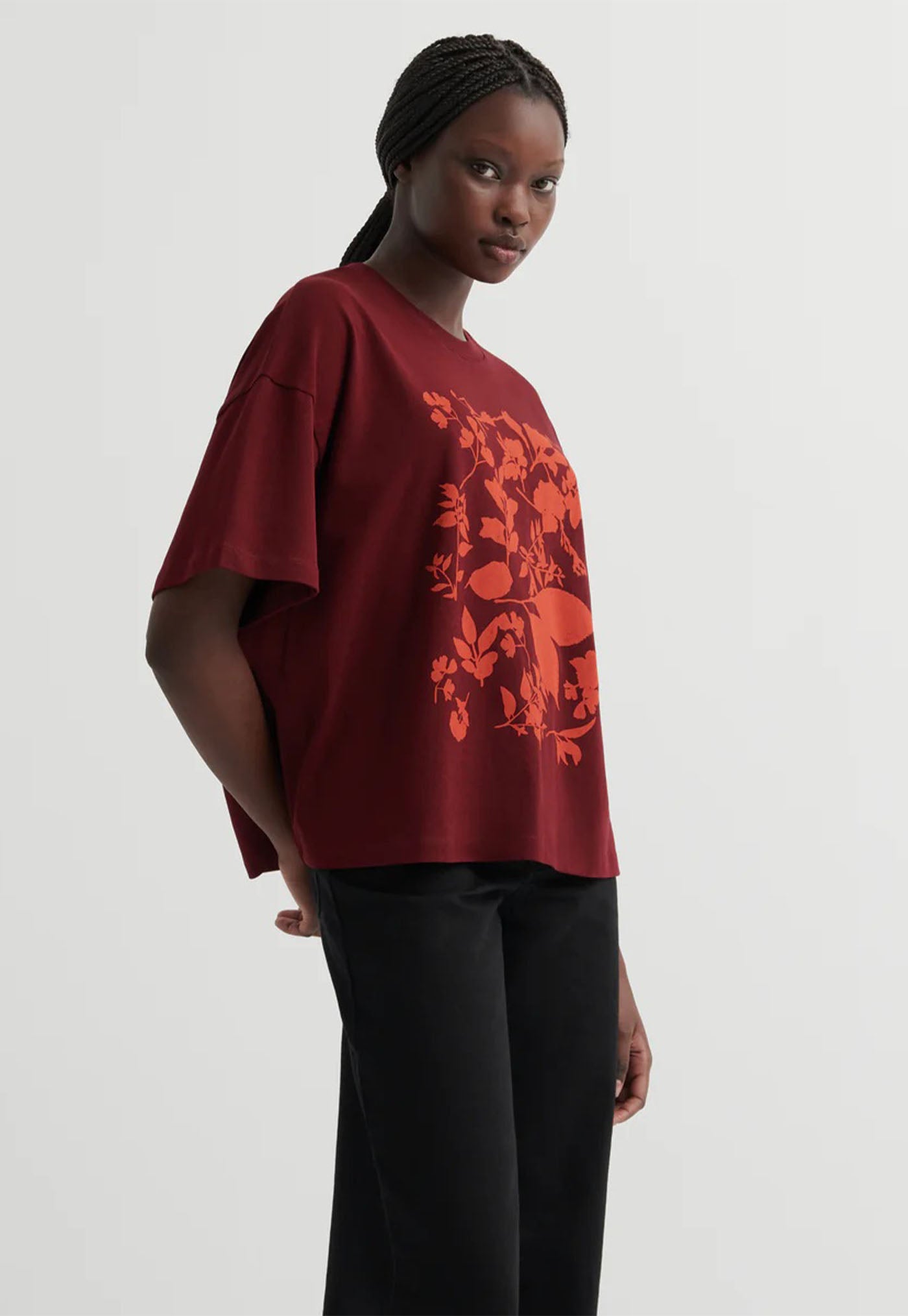 Stencil Tee - Maroon