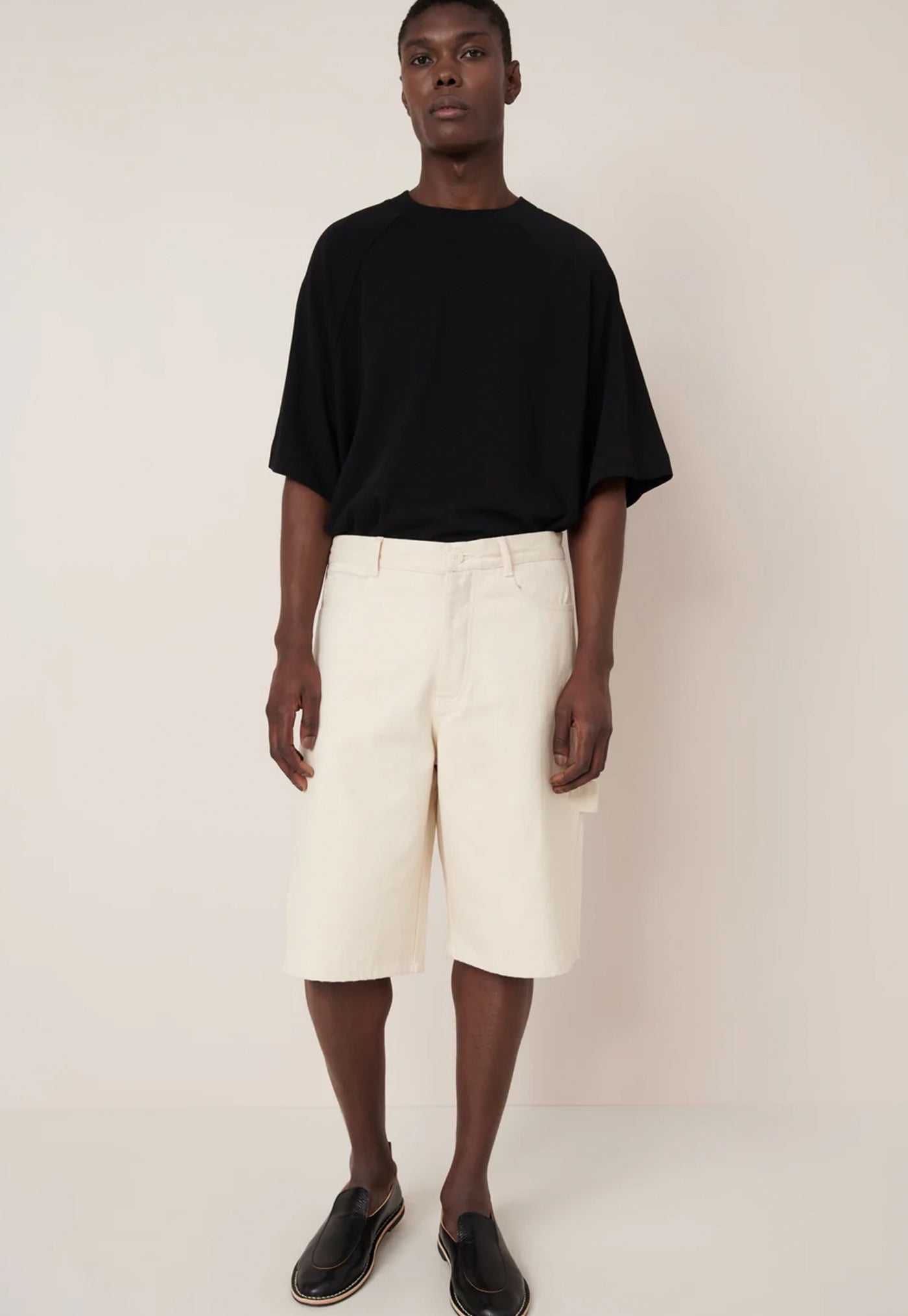 Workwear Shorts - Ecru Denim