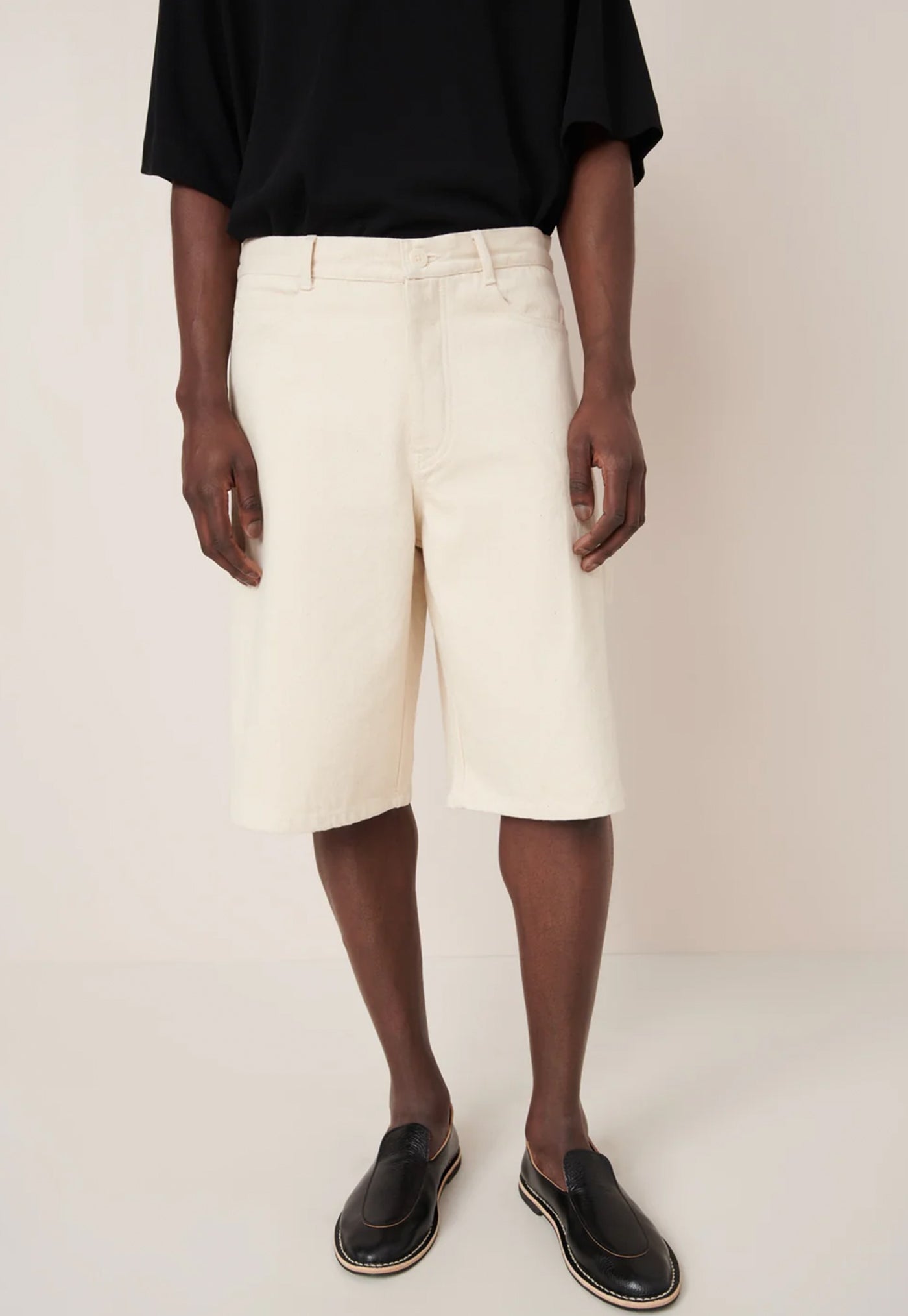 Workwear Shorts - Ecru Denim