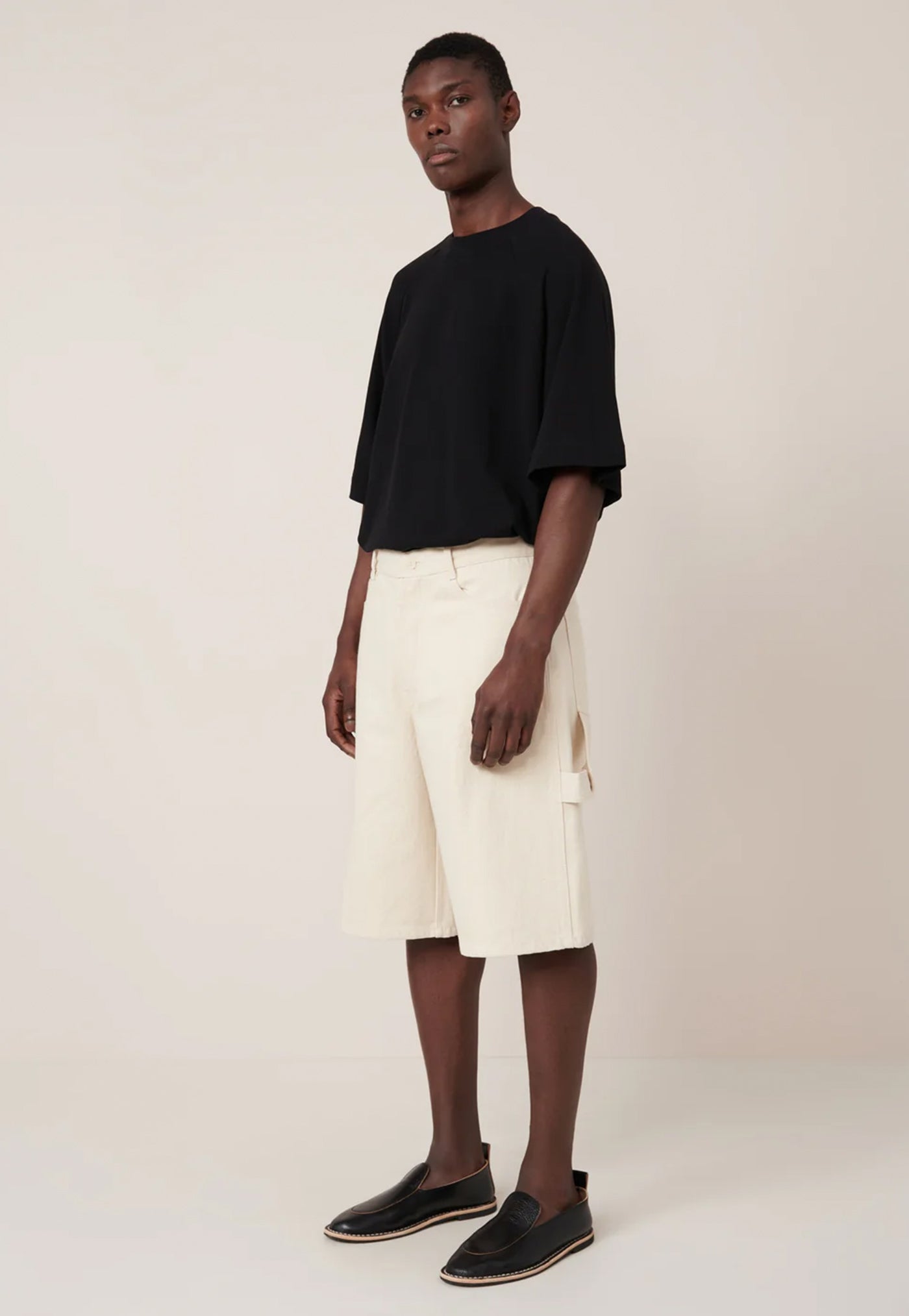 Workwear Shorts - Ecru Denim