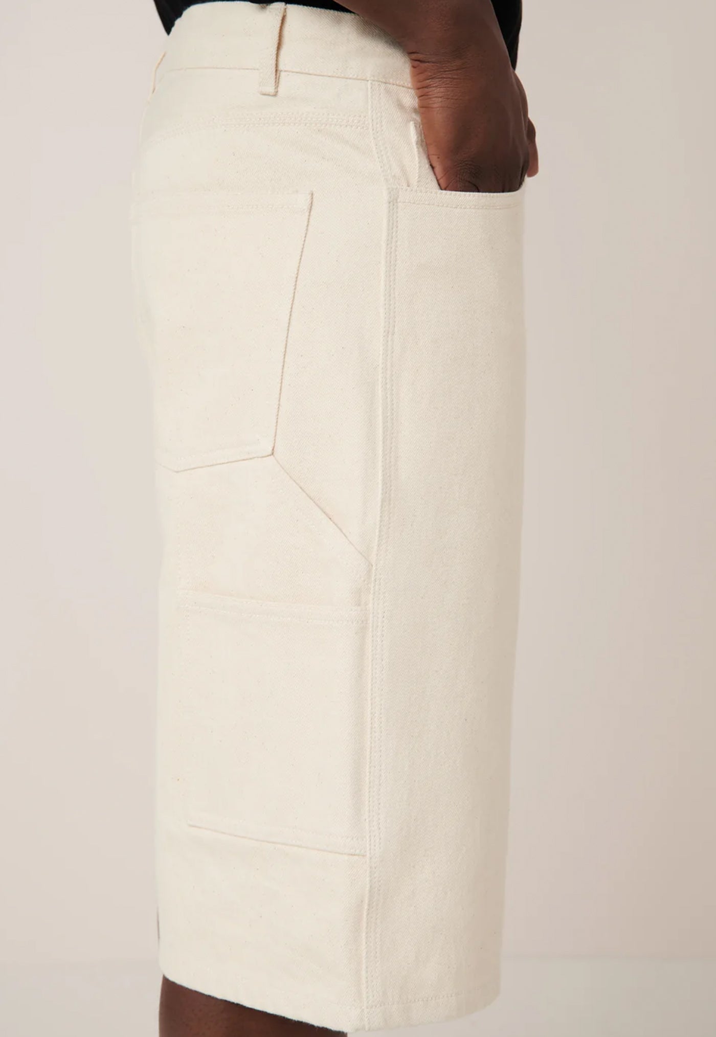 Workwear Shorts - Ecru Denim