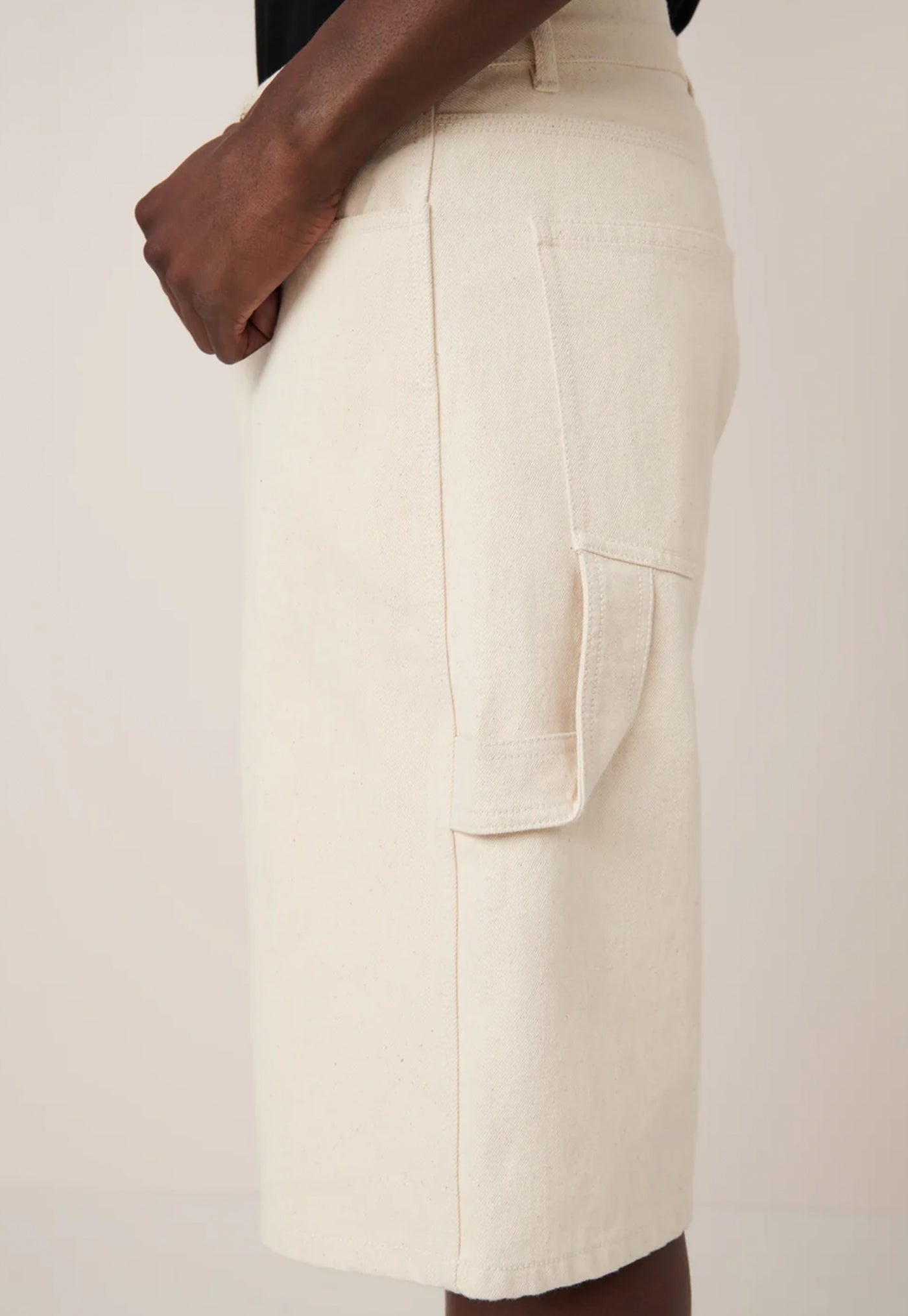Workwear Shorts - Ecru Denim