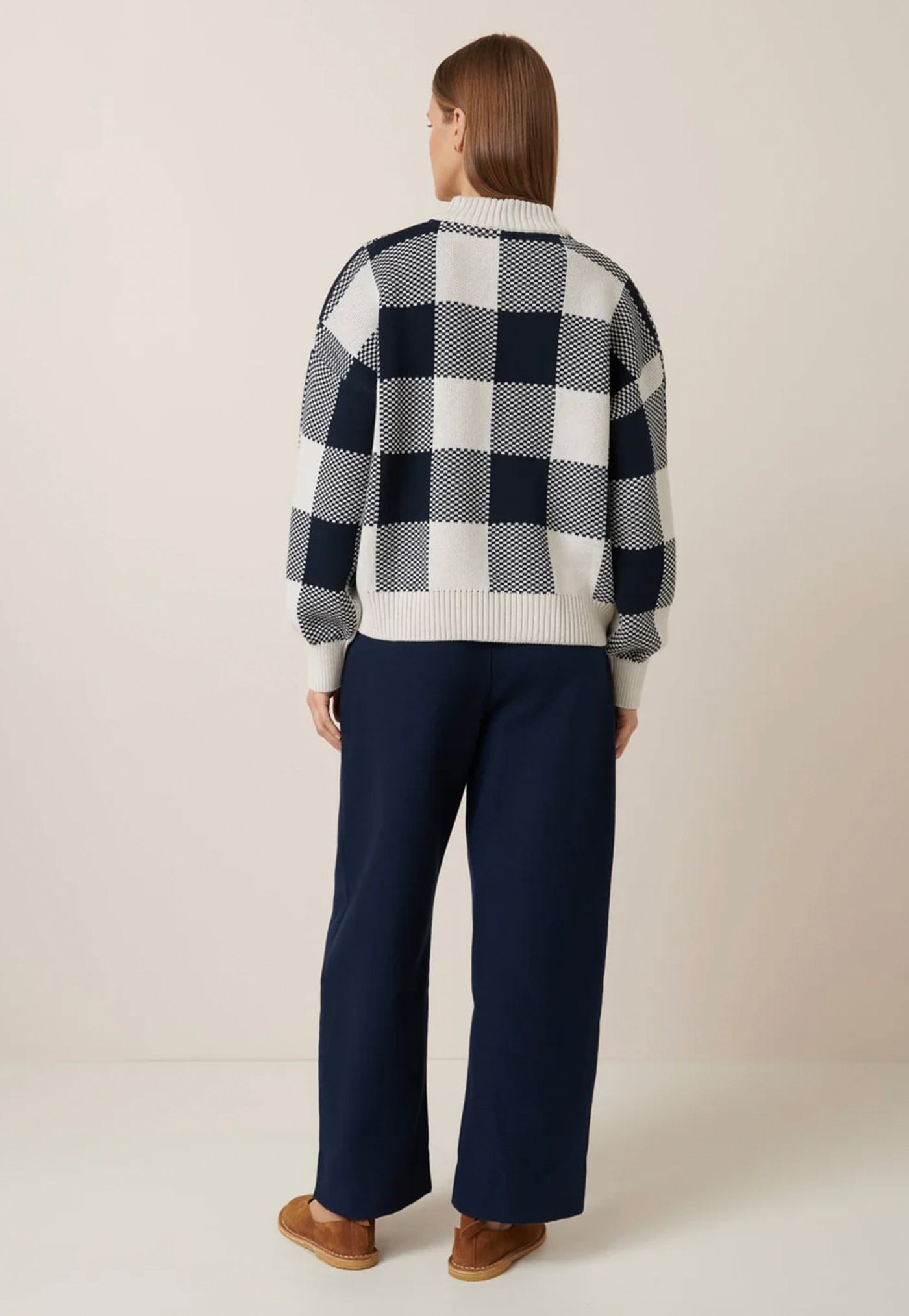 Otti Jumper - Navy Check