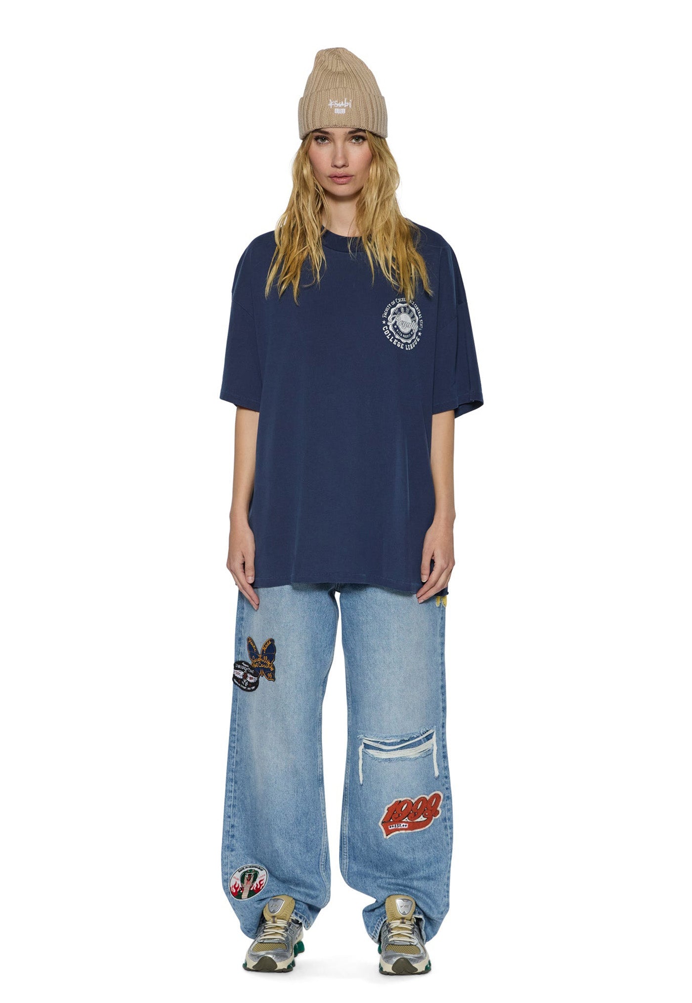 Stacks Boyfriend SS Tee - Ink Blue