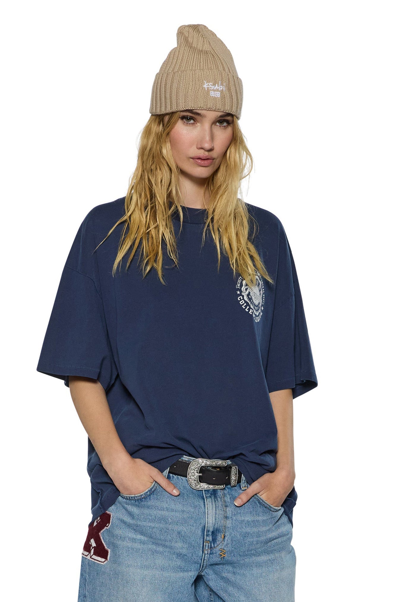 Stacks Boyfriend SS Tee - Ink Blue