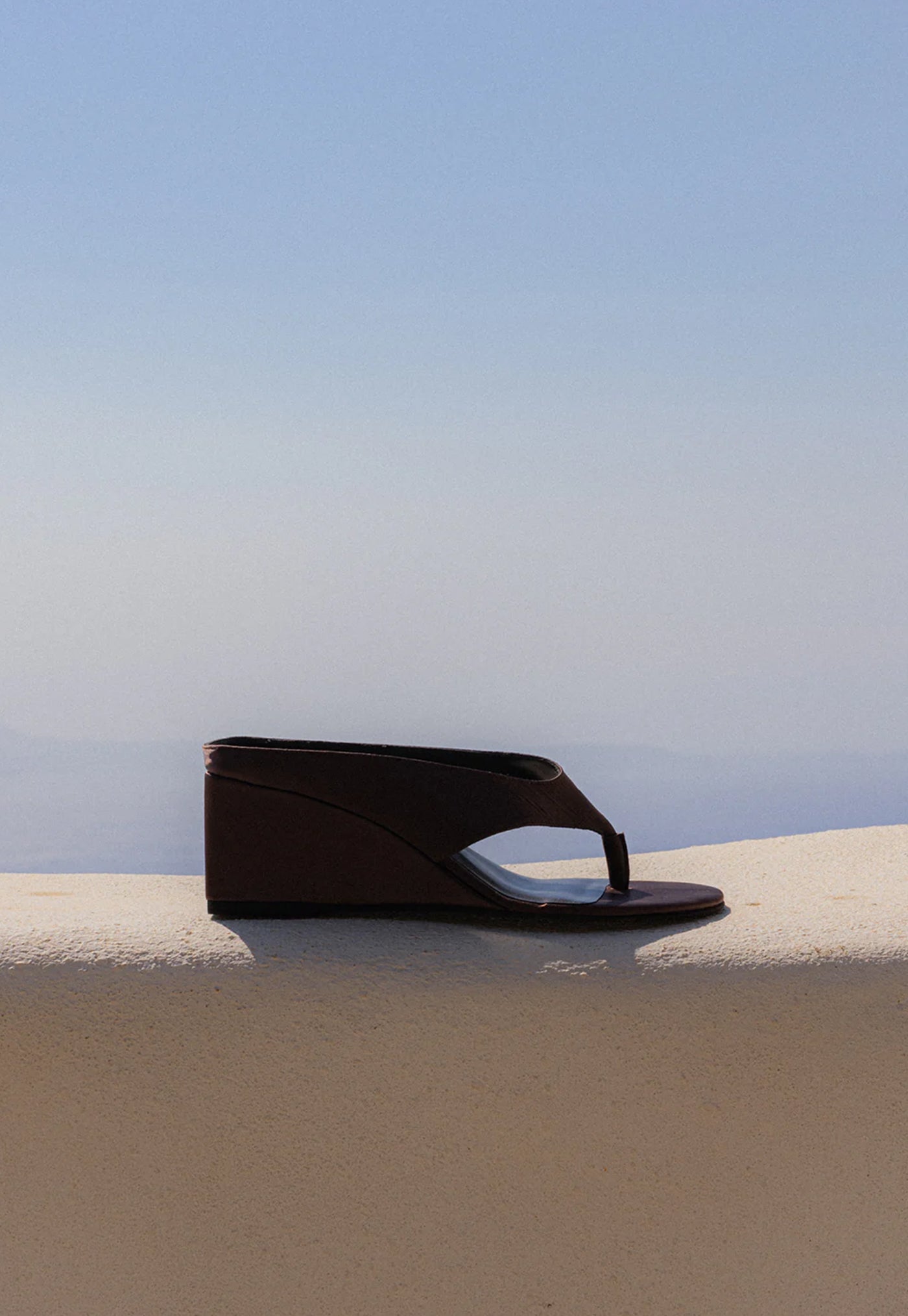 Wedge Thong - Black Satin