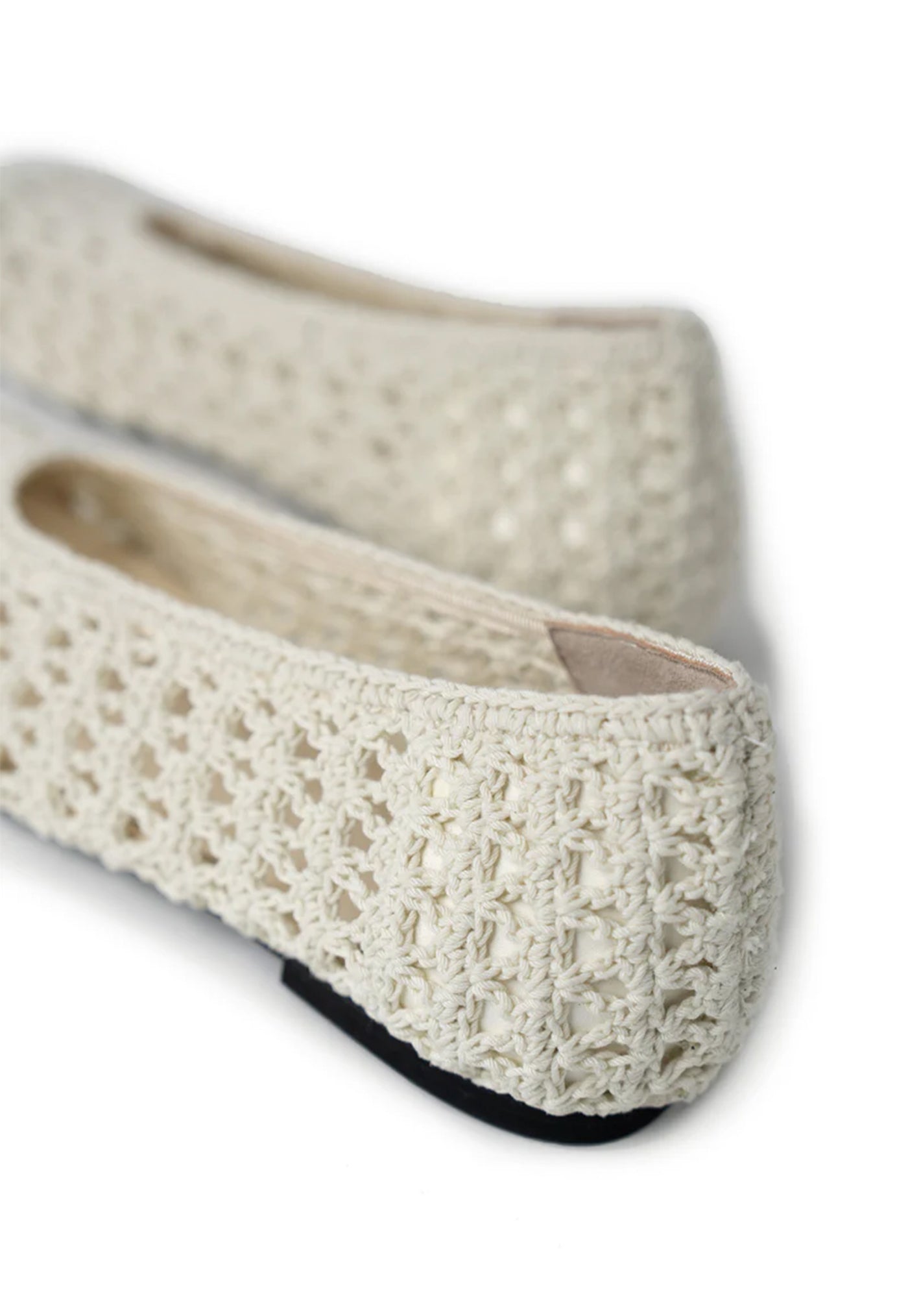 Crochet Ballet Flat - Cream