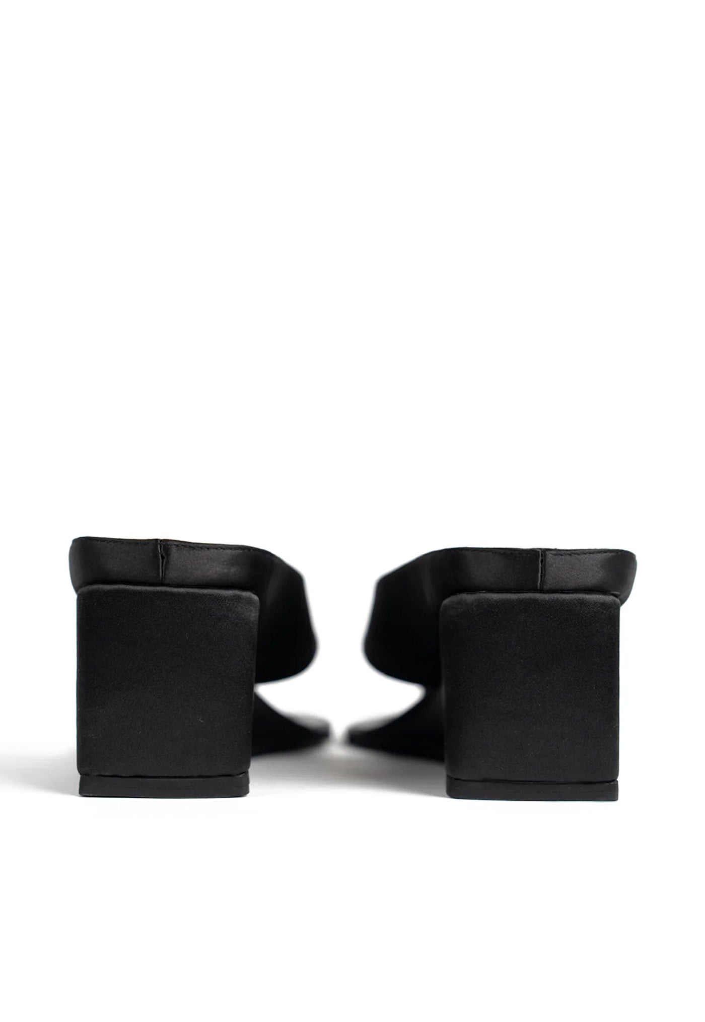 Wedge Thong - Black Satin