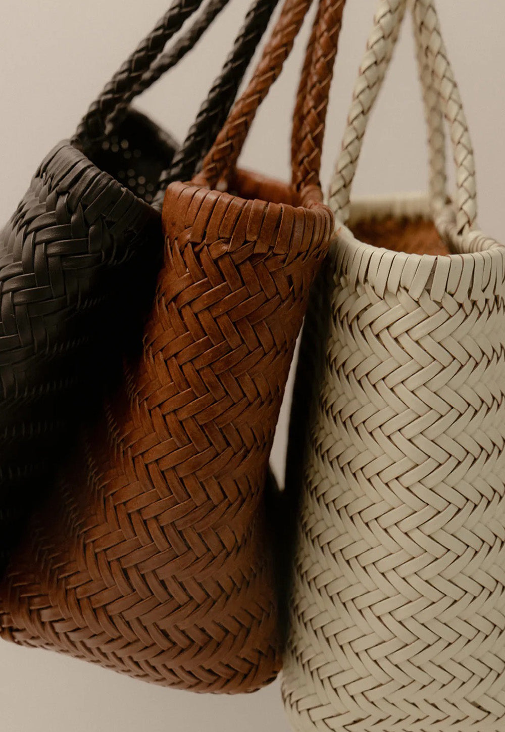 Amelia Woven Bag - Cream