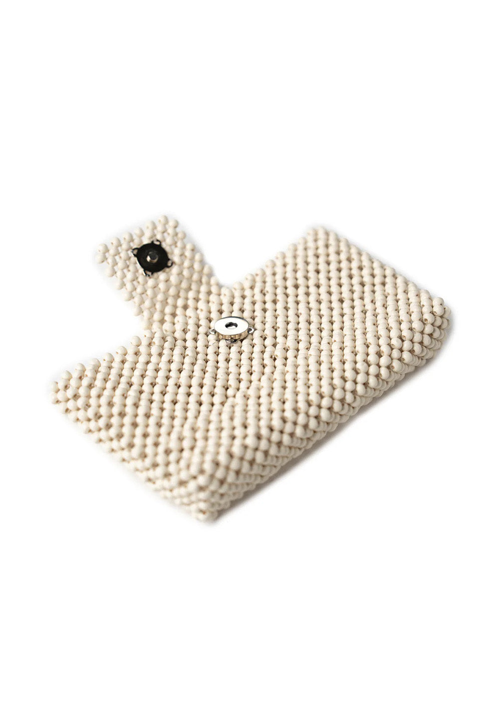 Beaded Clutch - Bone