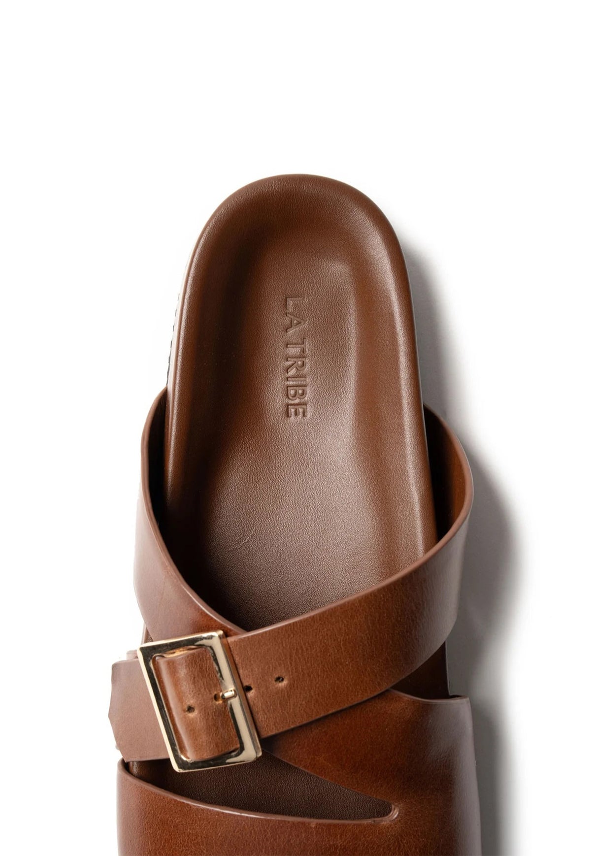 Buckle Strap Slide - Cognac