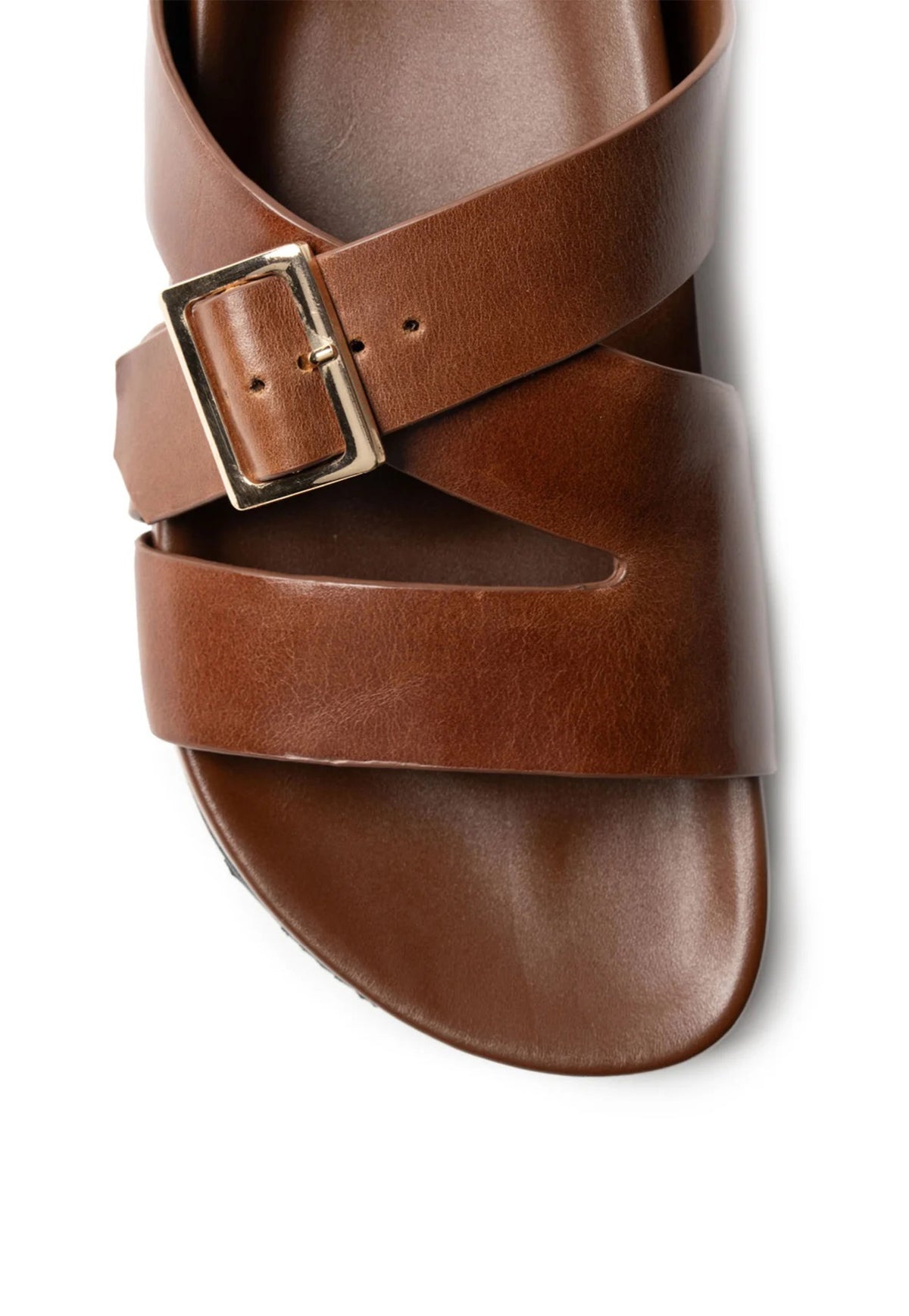 Buckle Strap Slide - Cognac