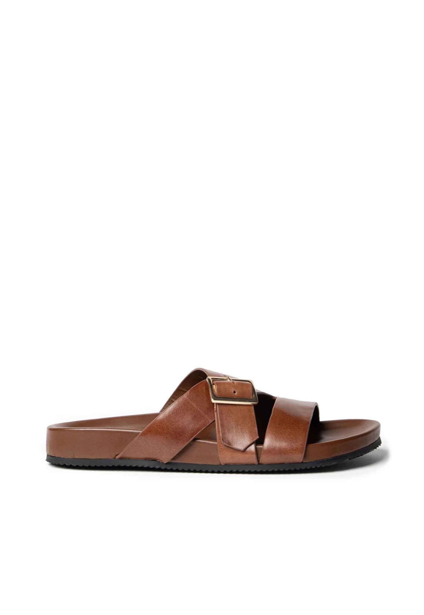 Buckle Strap Slide - Cognac