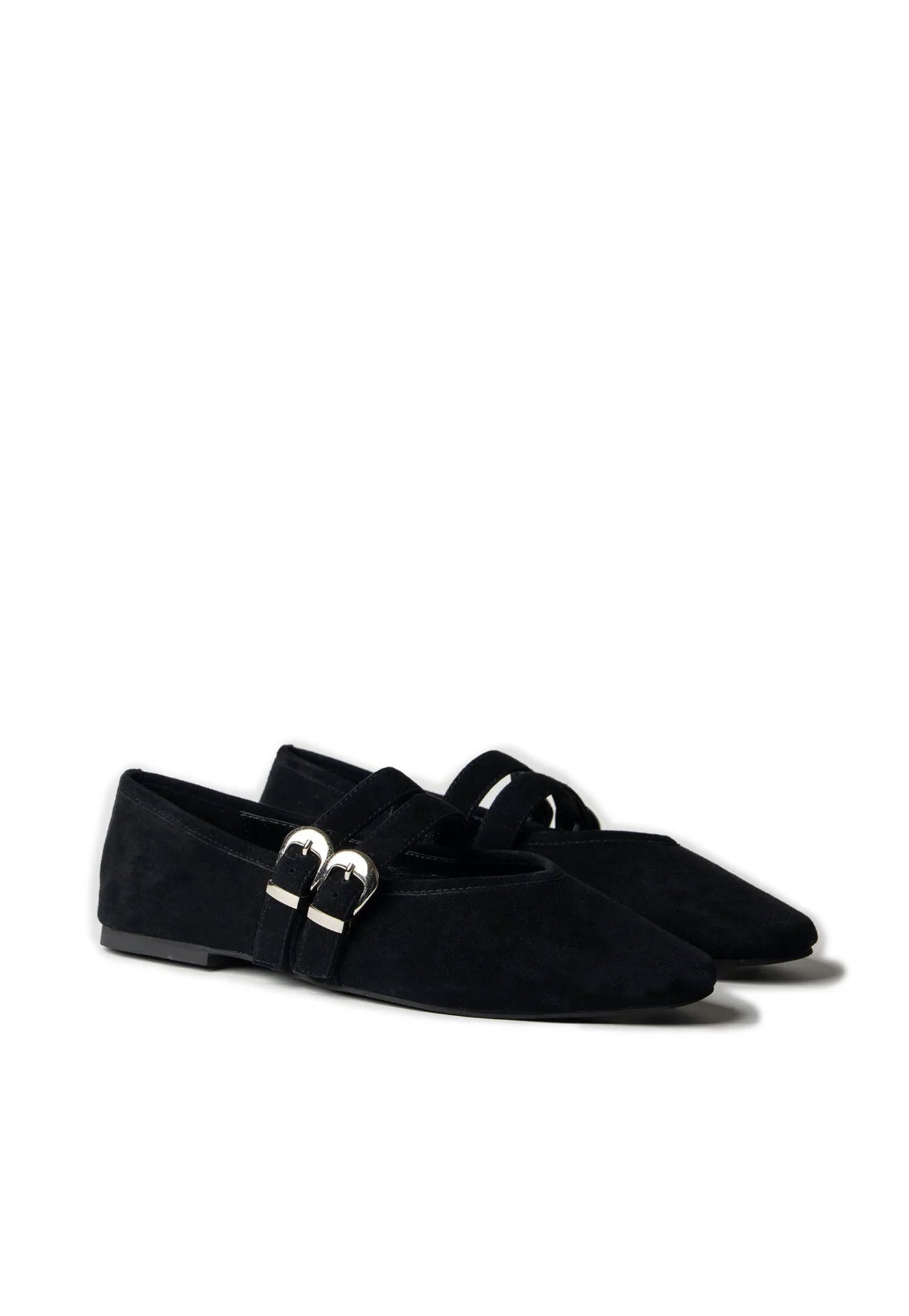 Double Buckle Ballet - Black