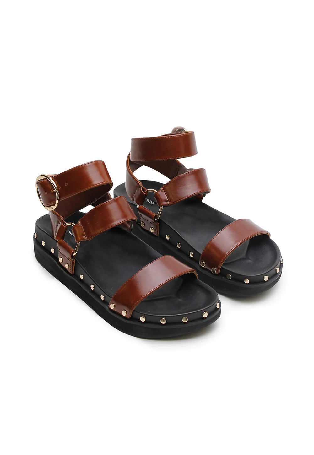 Studded Sandal - Cognac sold by Angel Divine