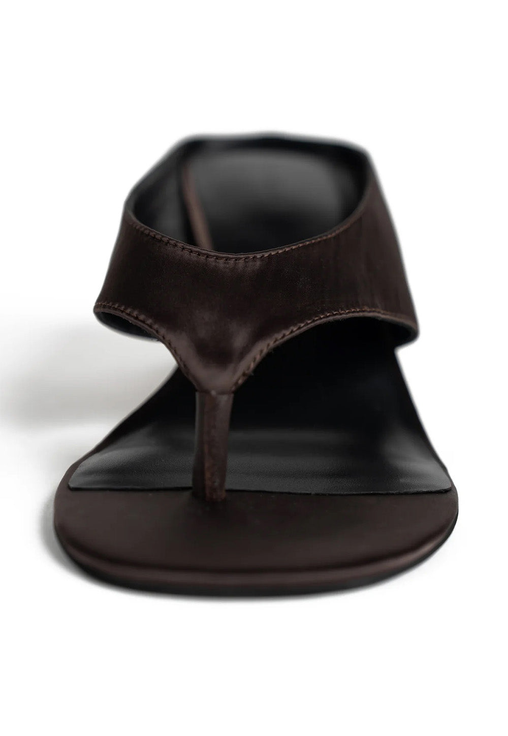 Wedge Thong - Brown Satin