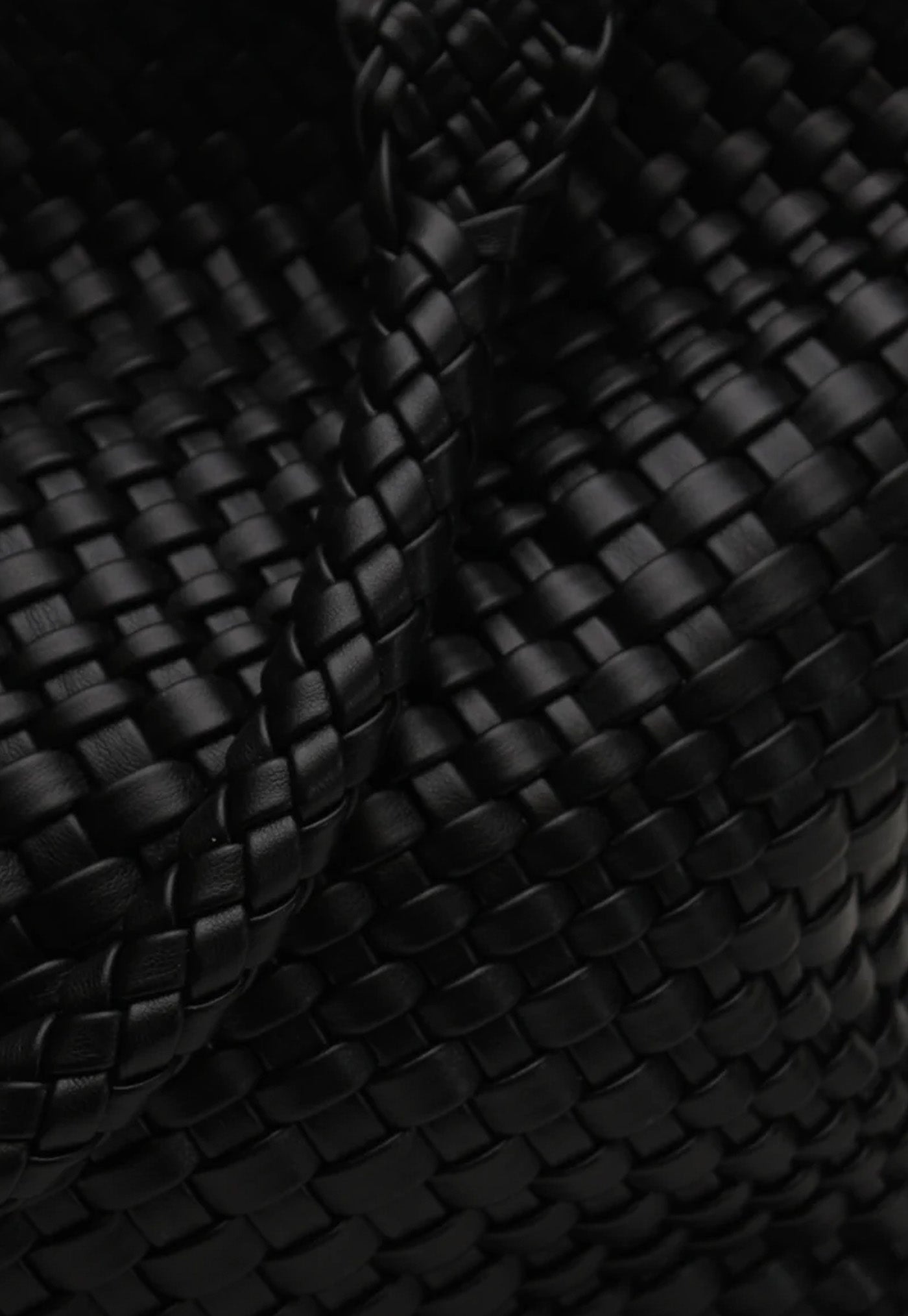 Woven Tote Bag - Black