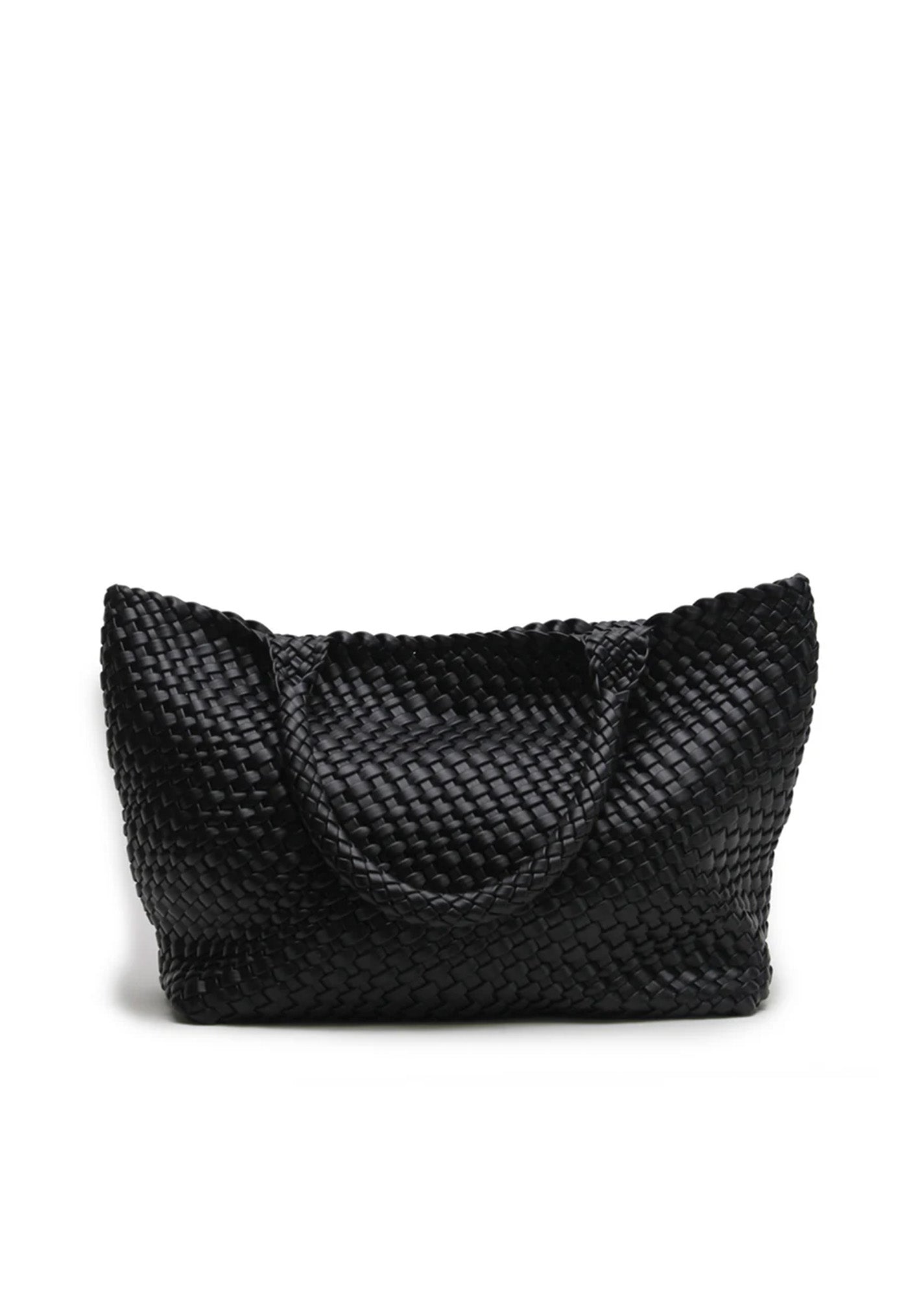 Woven Tote Bag - Black