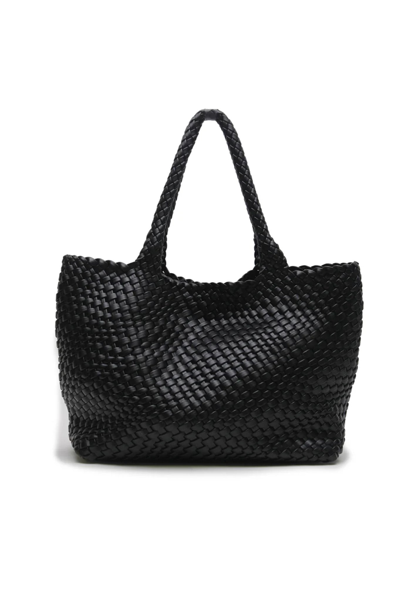 Woven Tote Bag - Black
