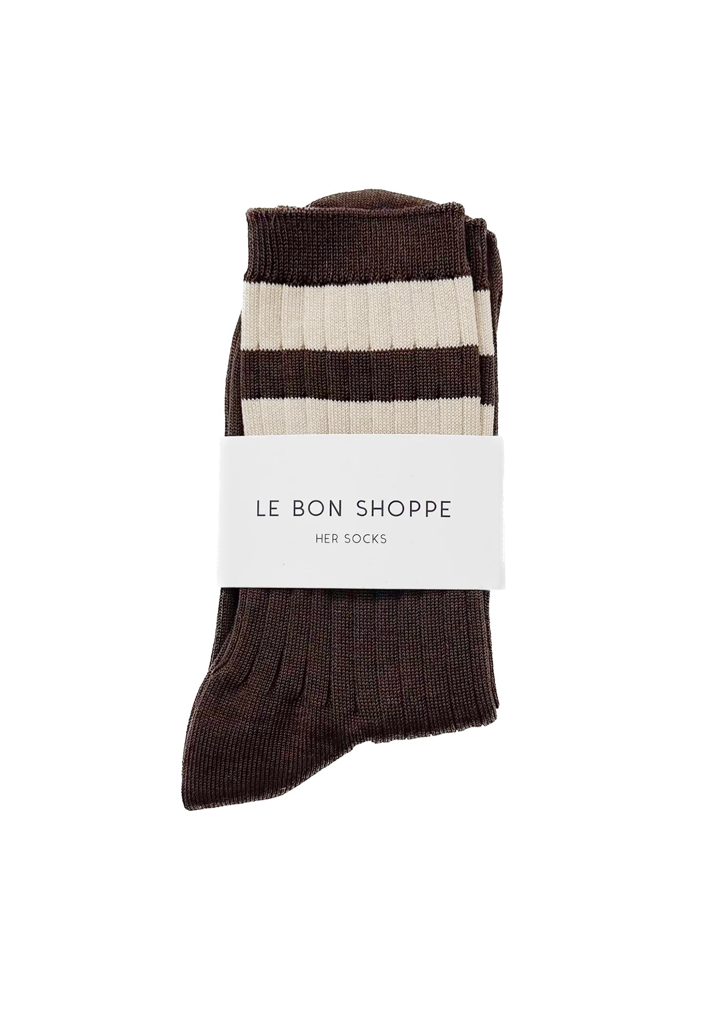 Her Varsity Socks - Espresso