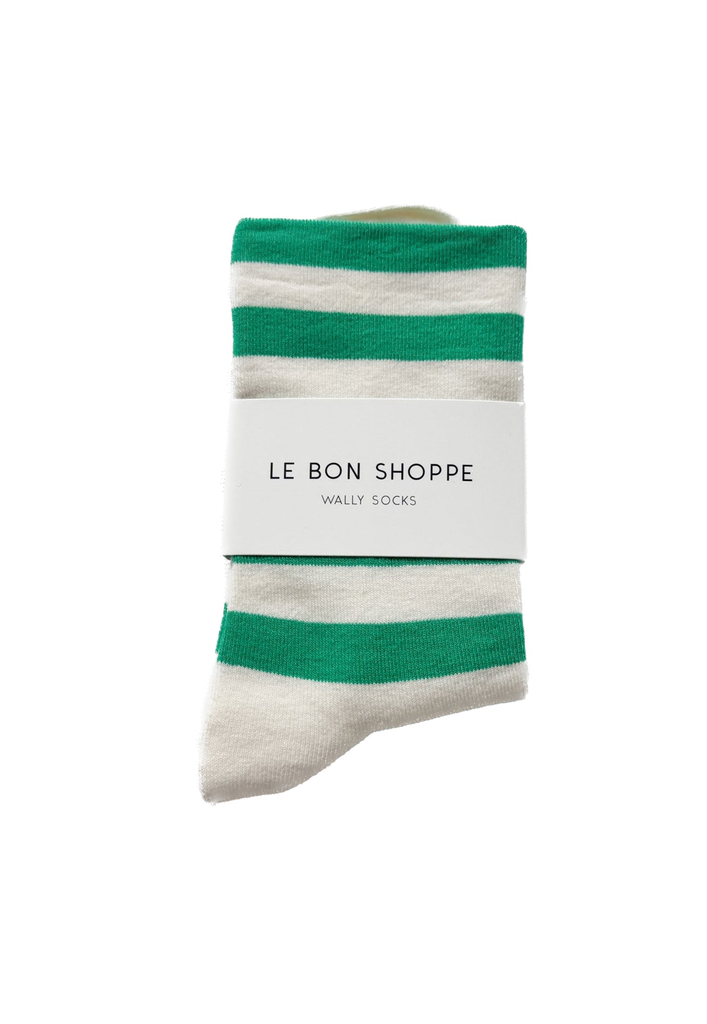 Wally Socks - Wide/Green Stripe