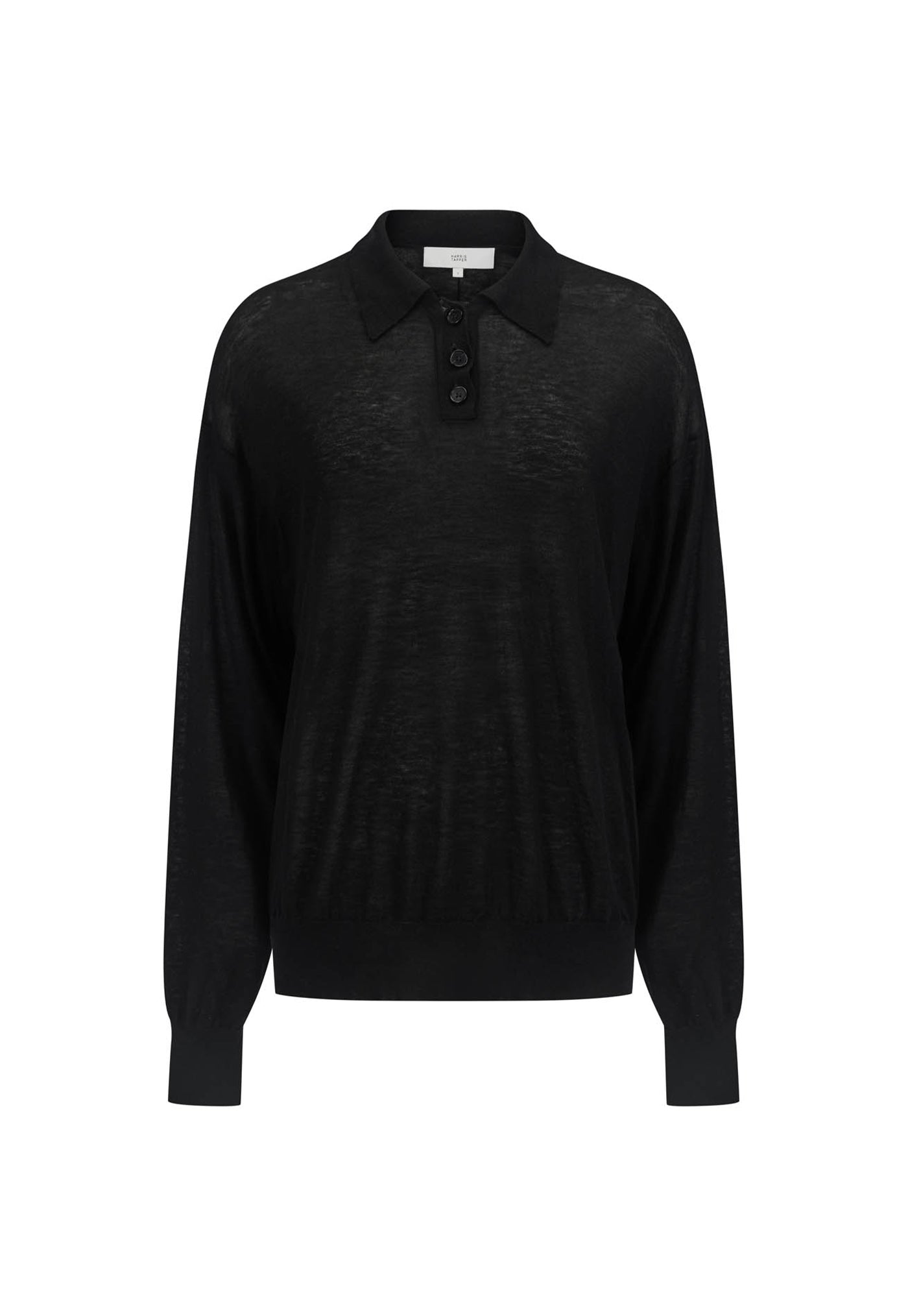 Long Sleeve Orwell Polo - Black