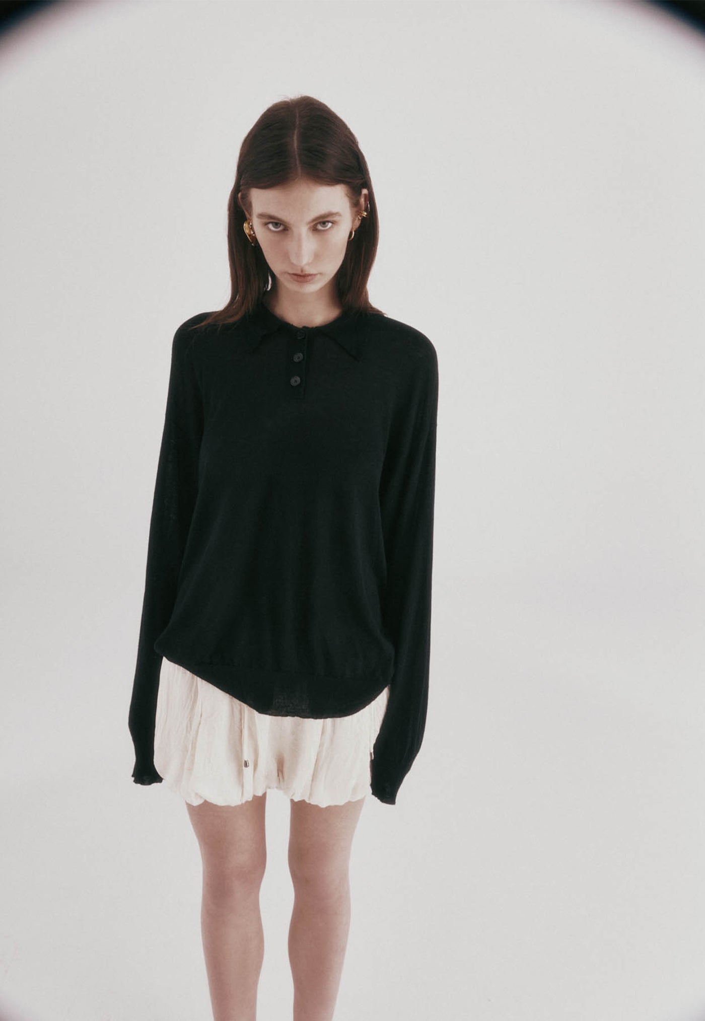 Long Sleeve Orwell Polo - Black