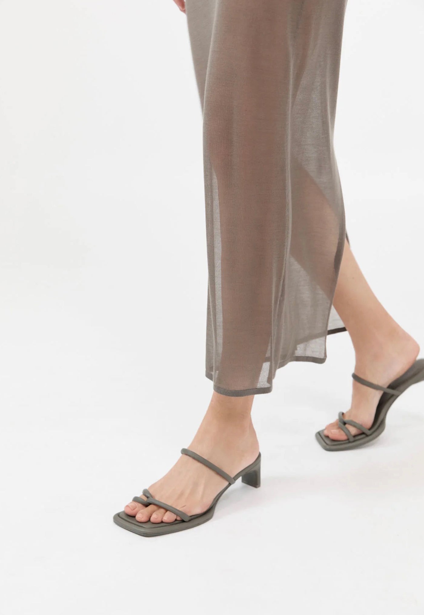 Loop Heel - Smokey Olive sold by Angel Divine