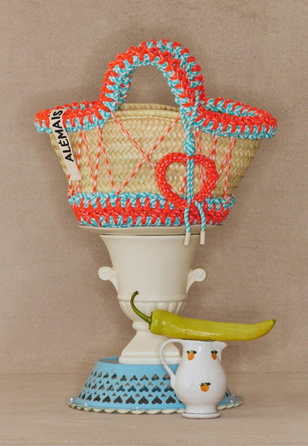 Luis Macrame Cord Mini Basket - Multi