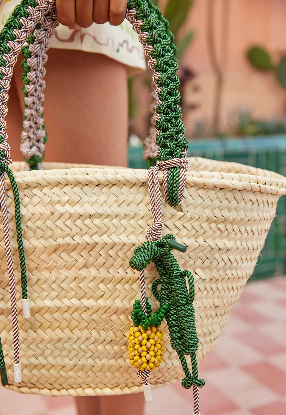 Macrame Midi Basket - Blonde