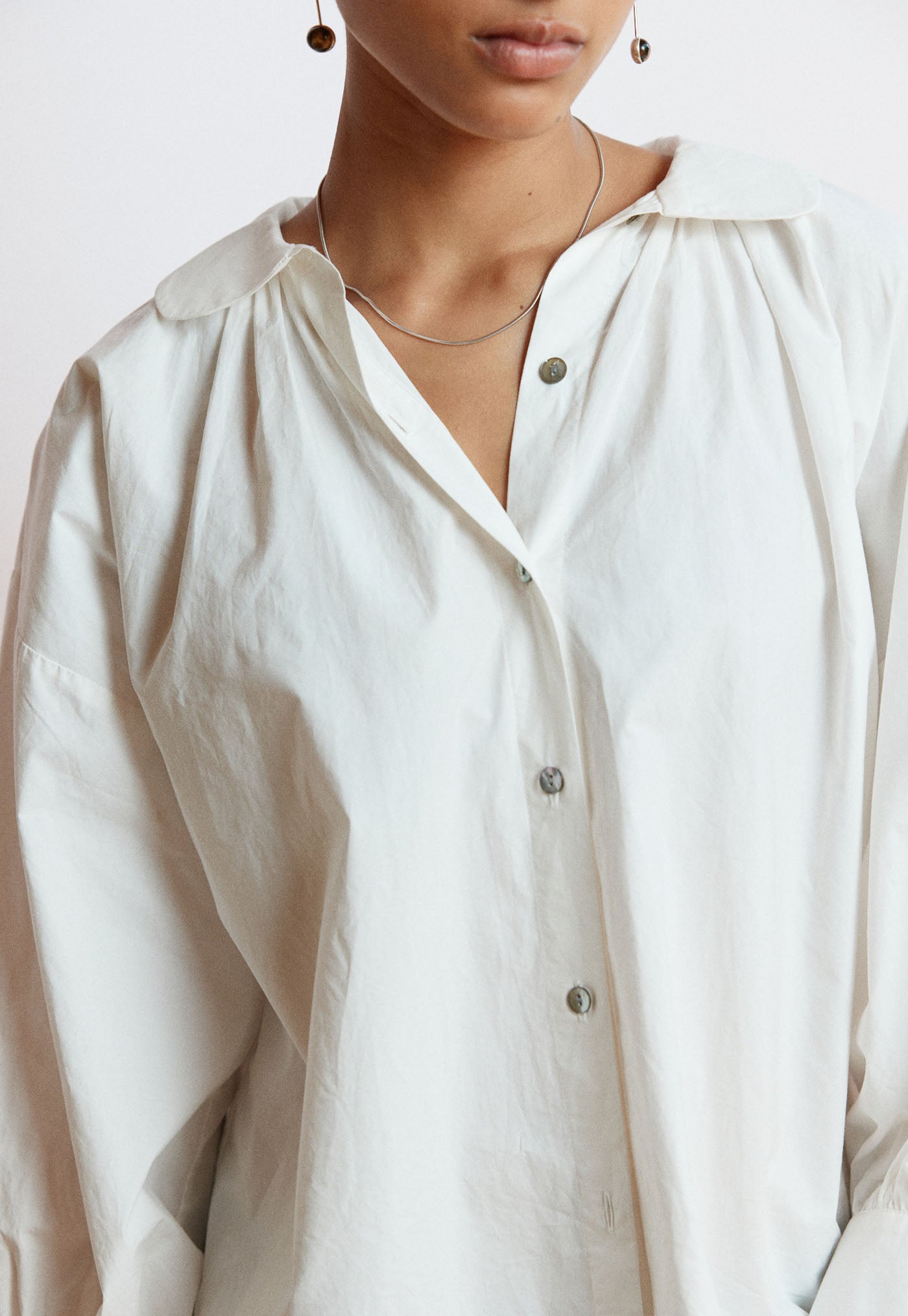 Dune Shirt - Cream Cotton Poplin