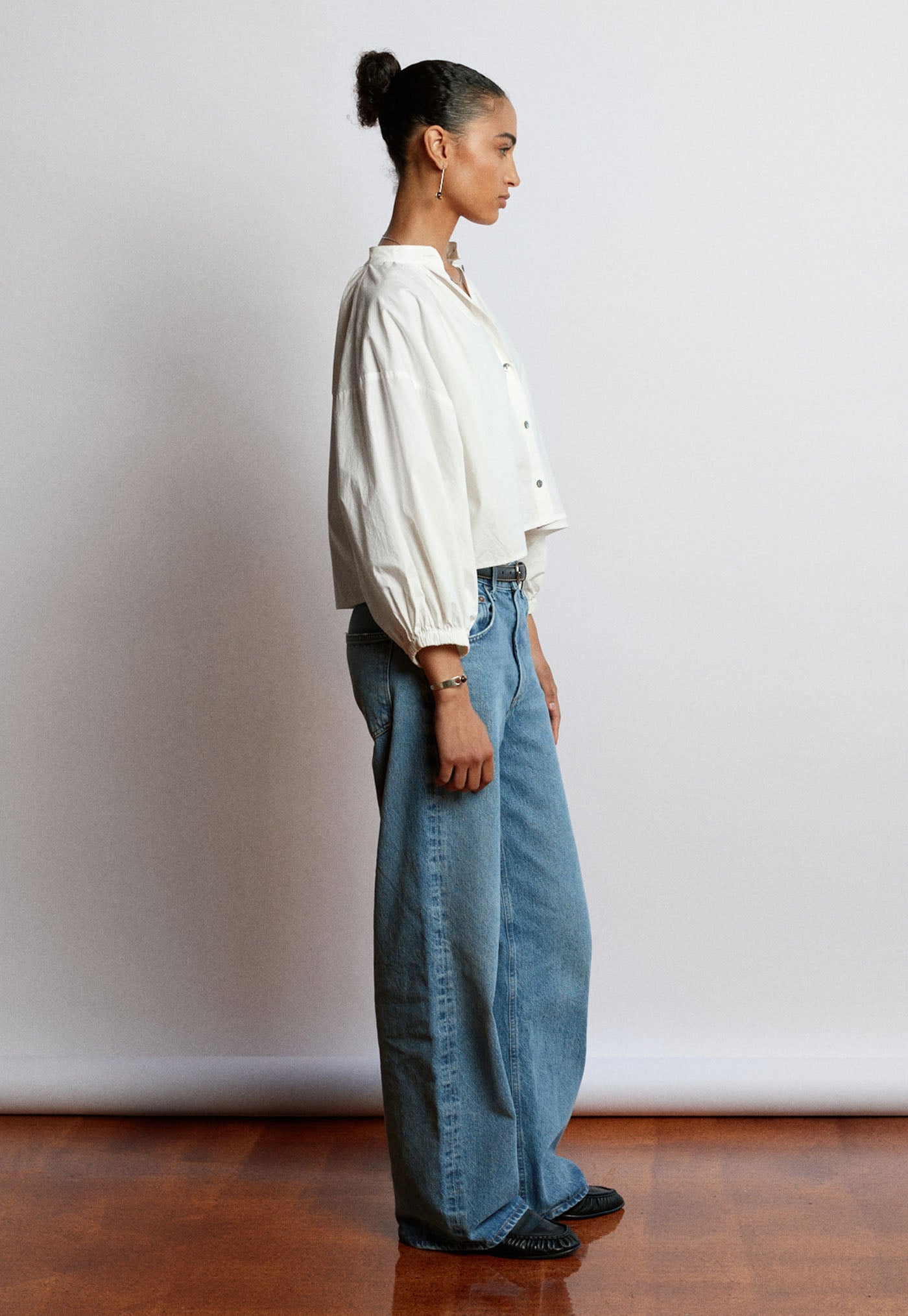 Everyday Crop - Cream Cotton Poplin
