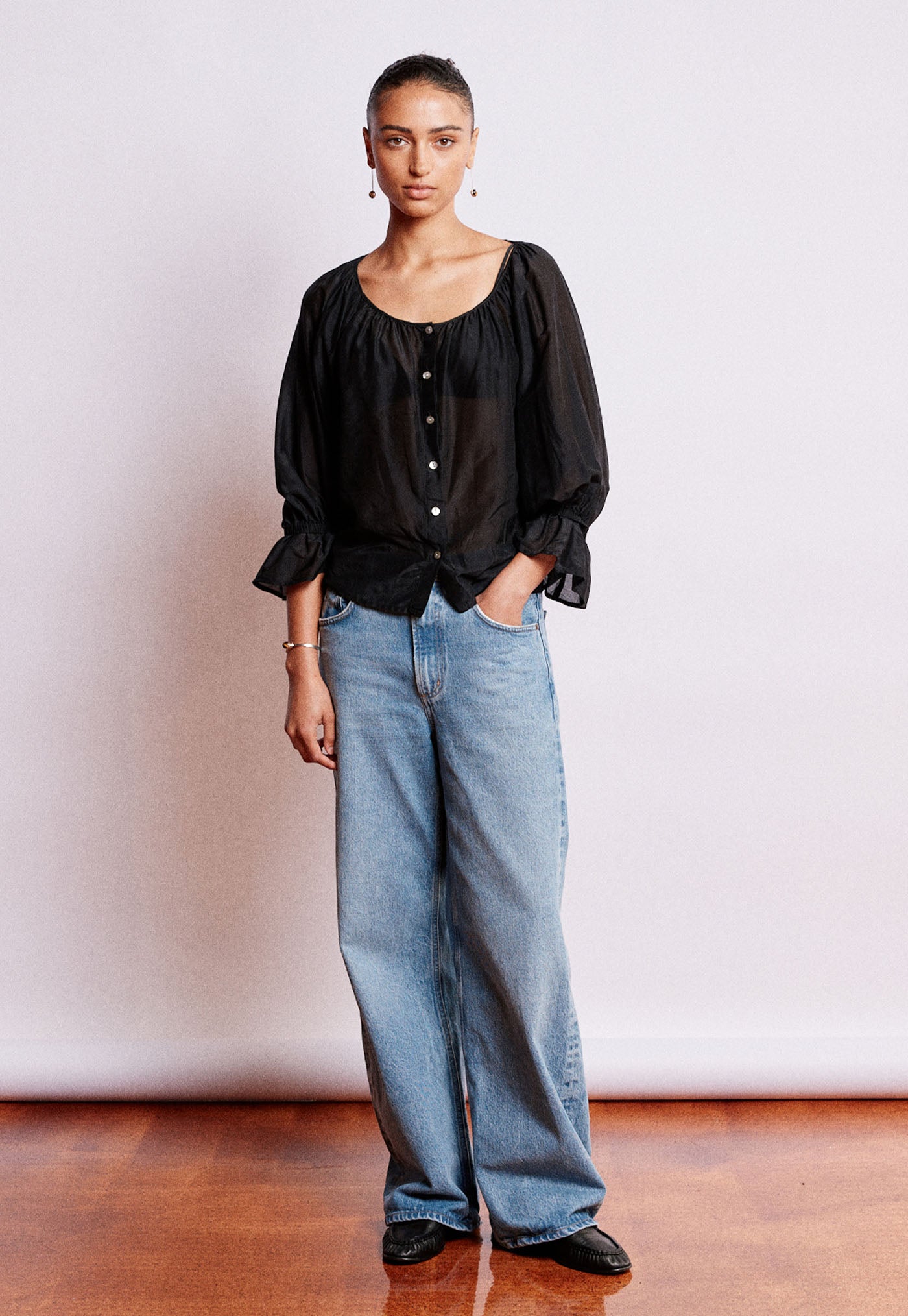 House Bon Blouse - Black Liberty