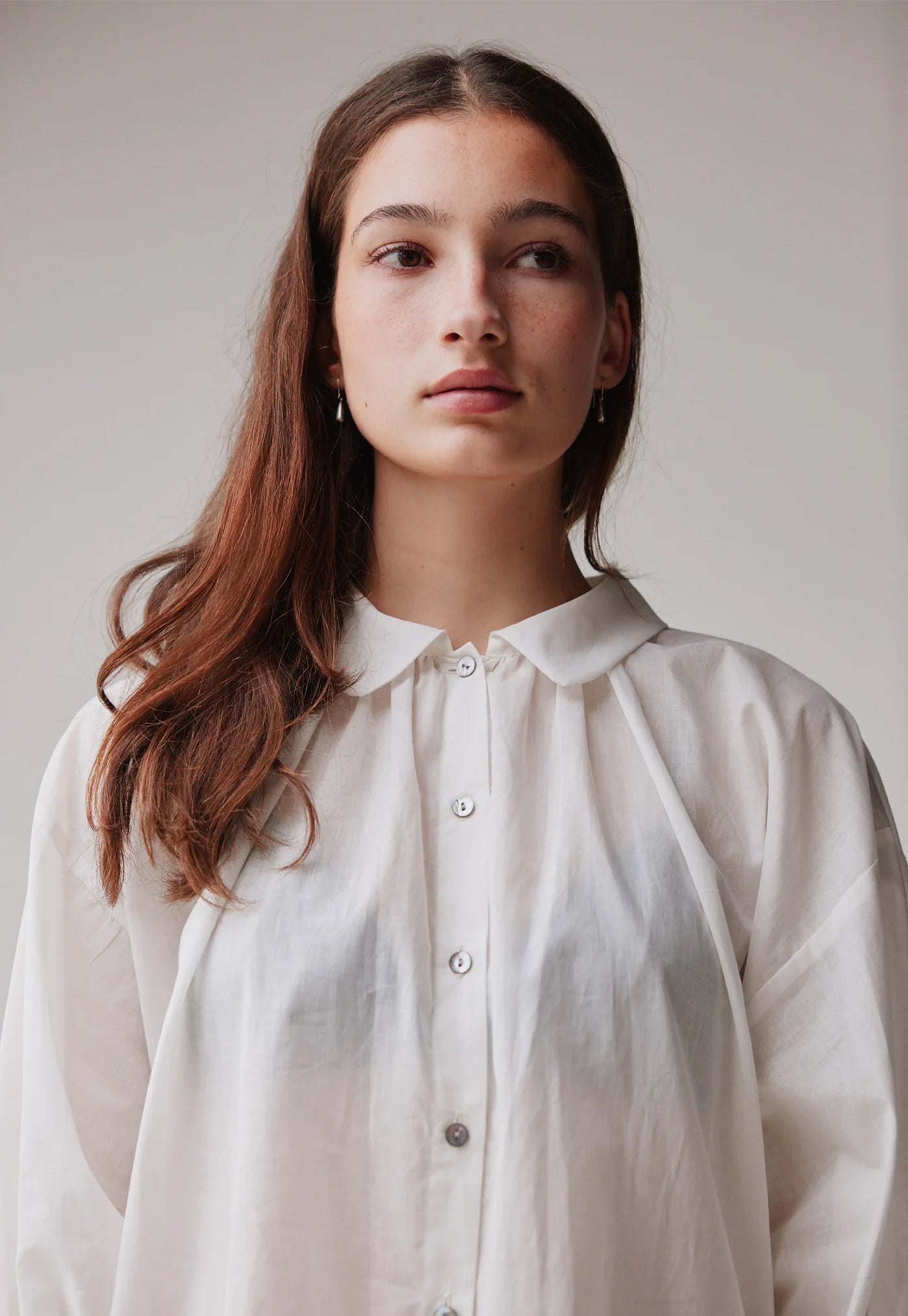 Dune Shirt - Cream Cotton Voile