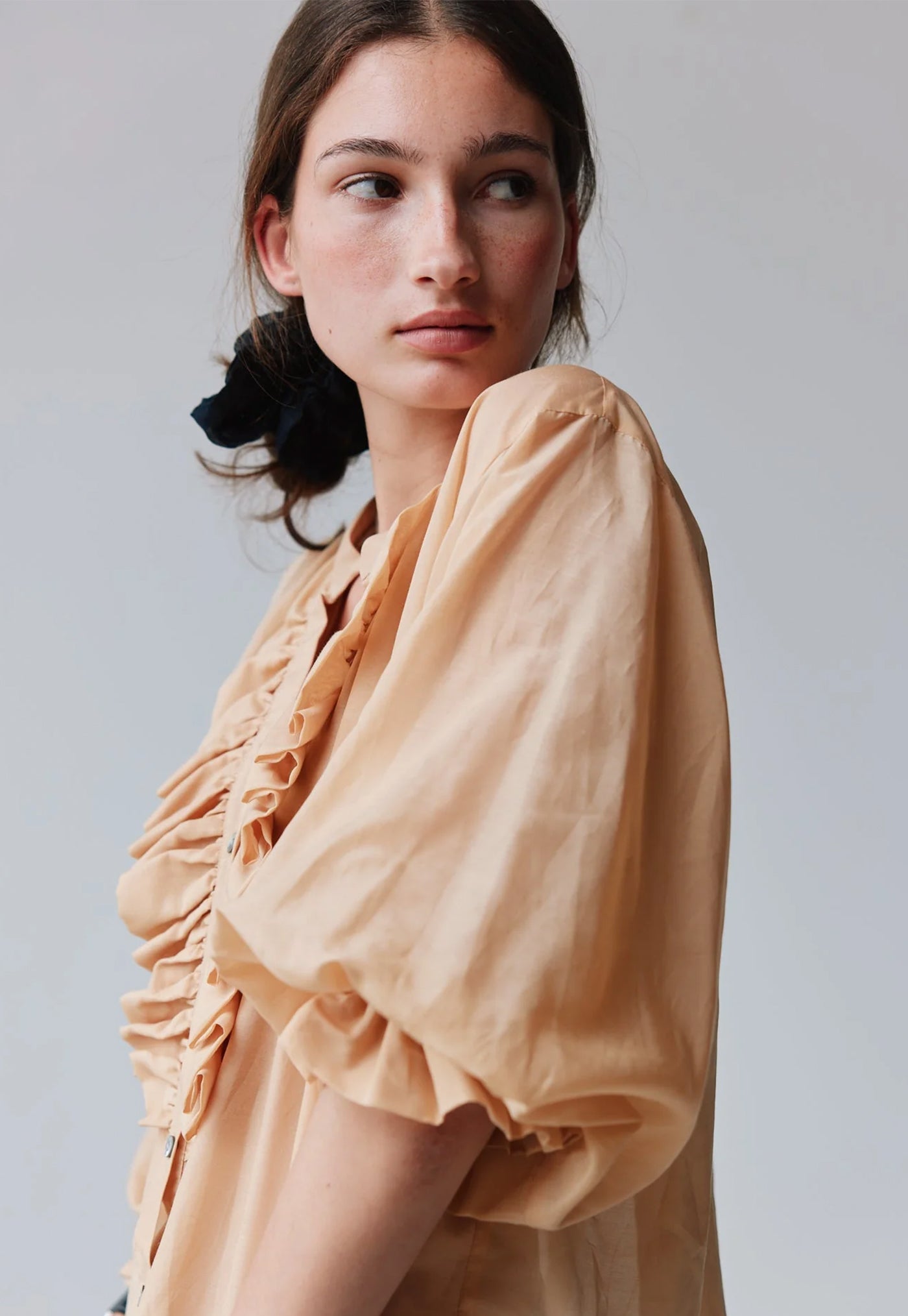 Jane Blouse - Camel Liberty Silk Cotton