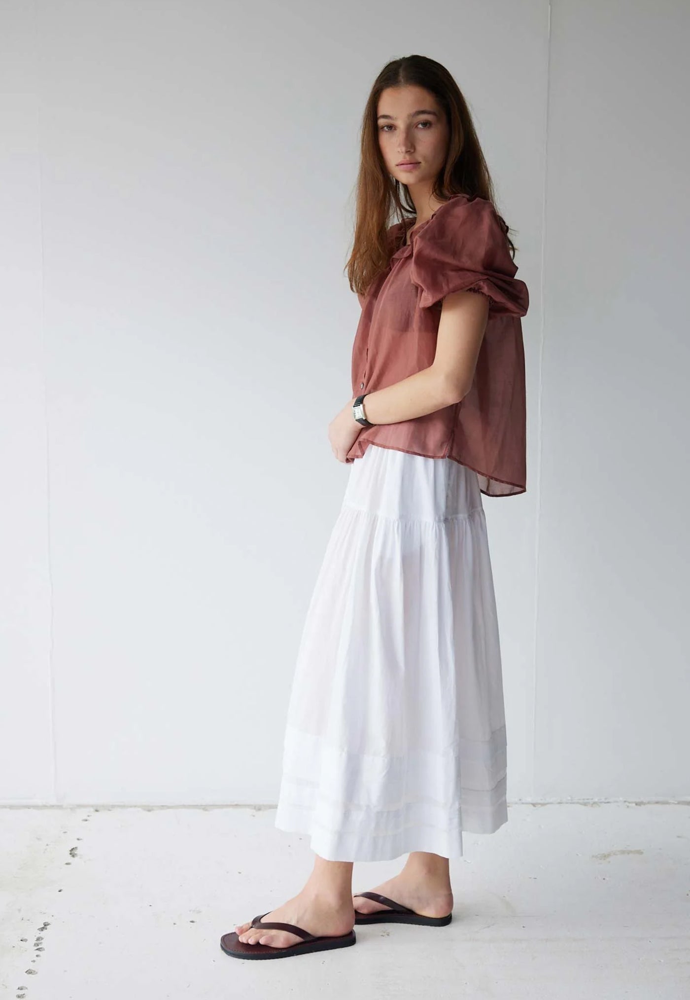 Bon Ruffle Blouse - Maple Liberty