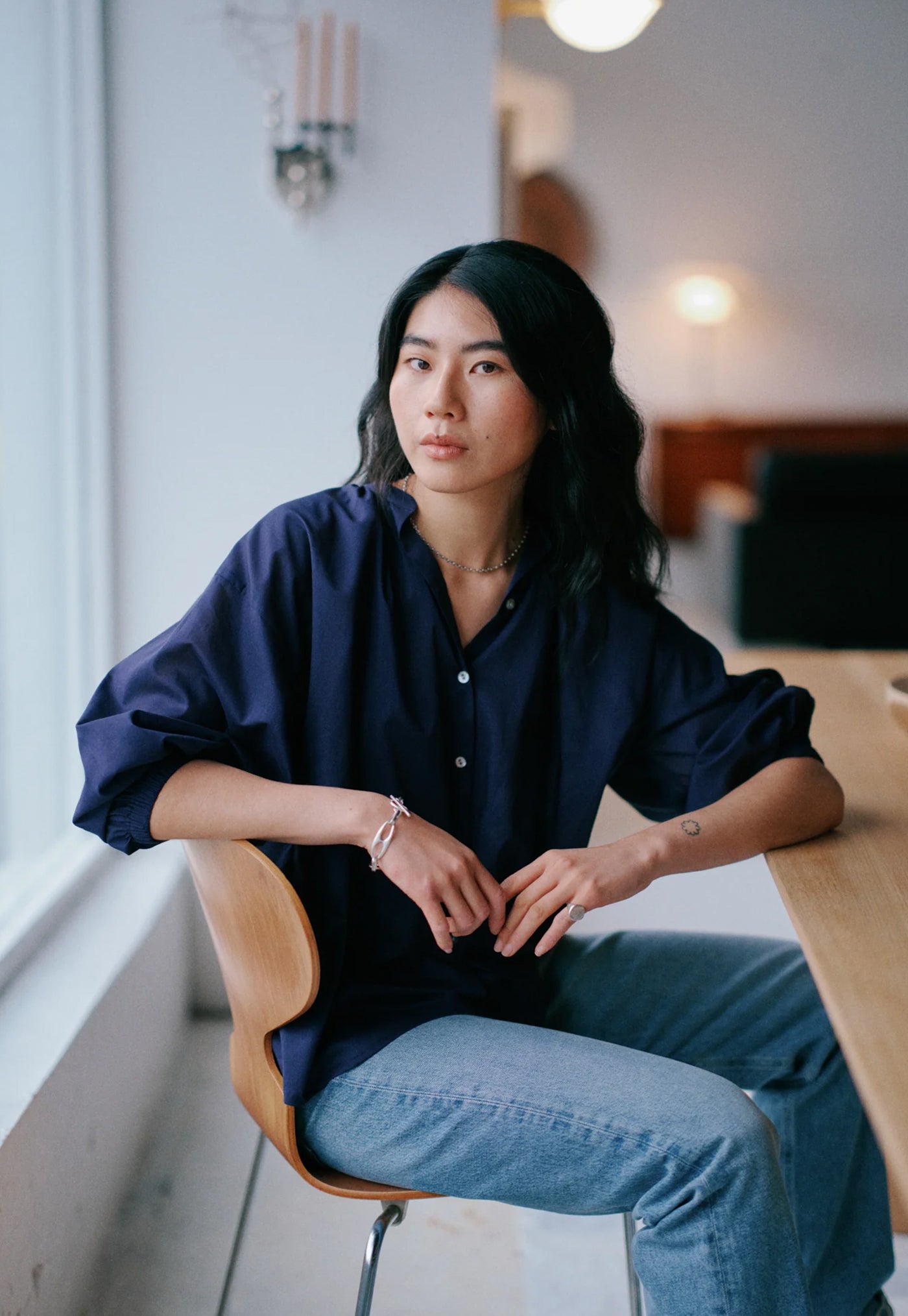 Everyday Blouse - Indigo Cotton Voile