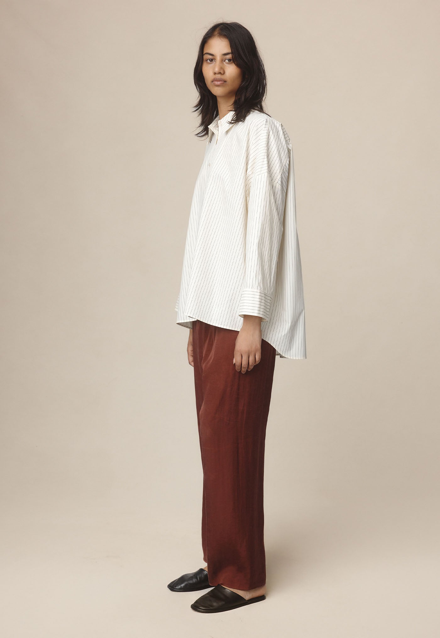 Edie Shirt - Ivory/Black Stripe