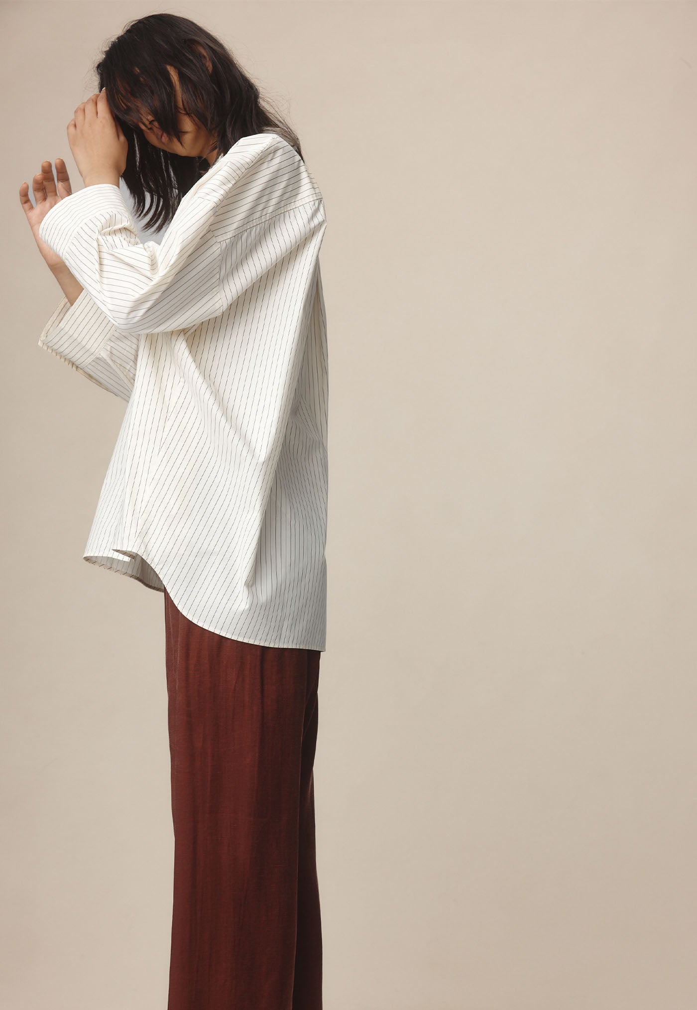 Edie Shirt - Ivory/Black Stripe