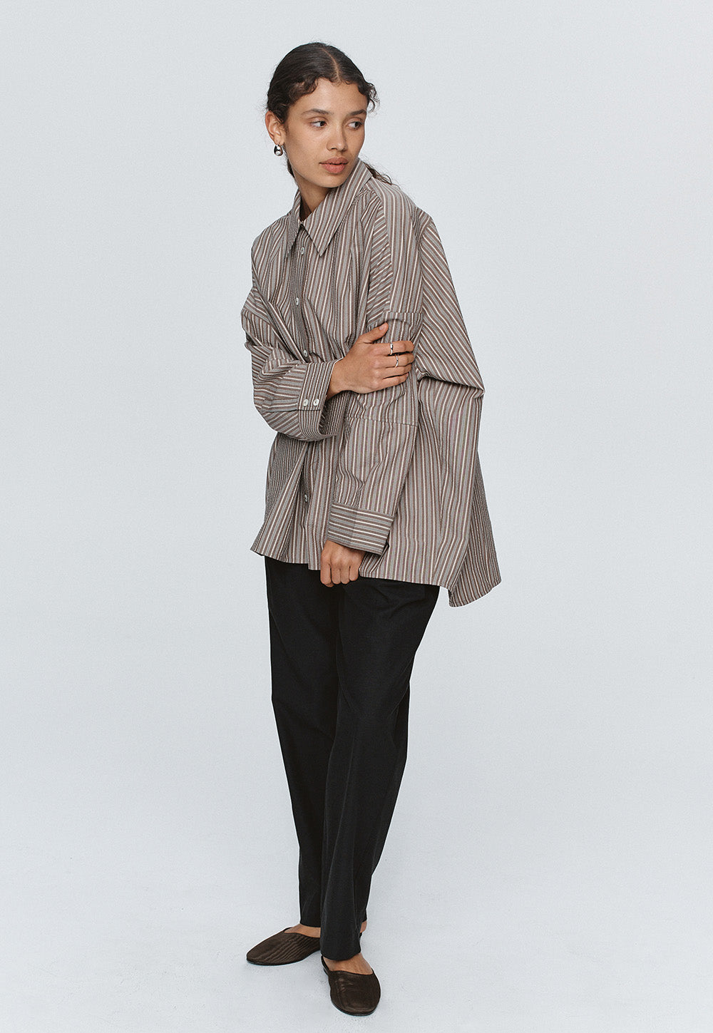 Edie Shirt - Chocolate Stripe