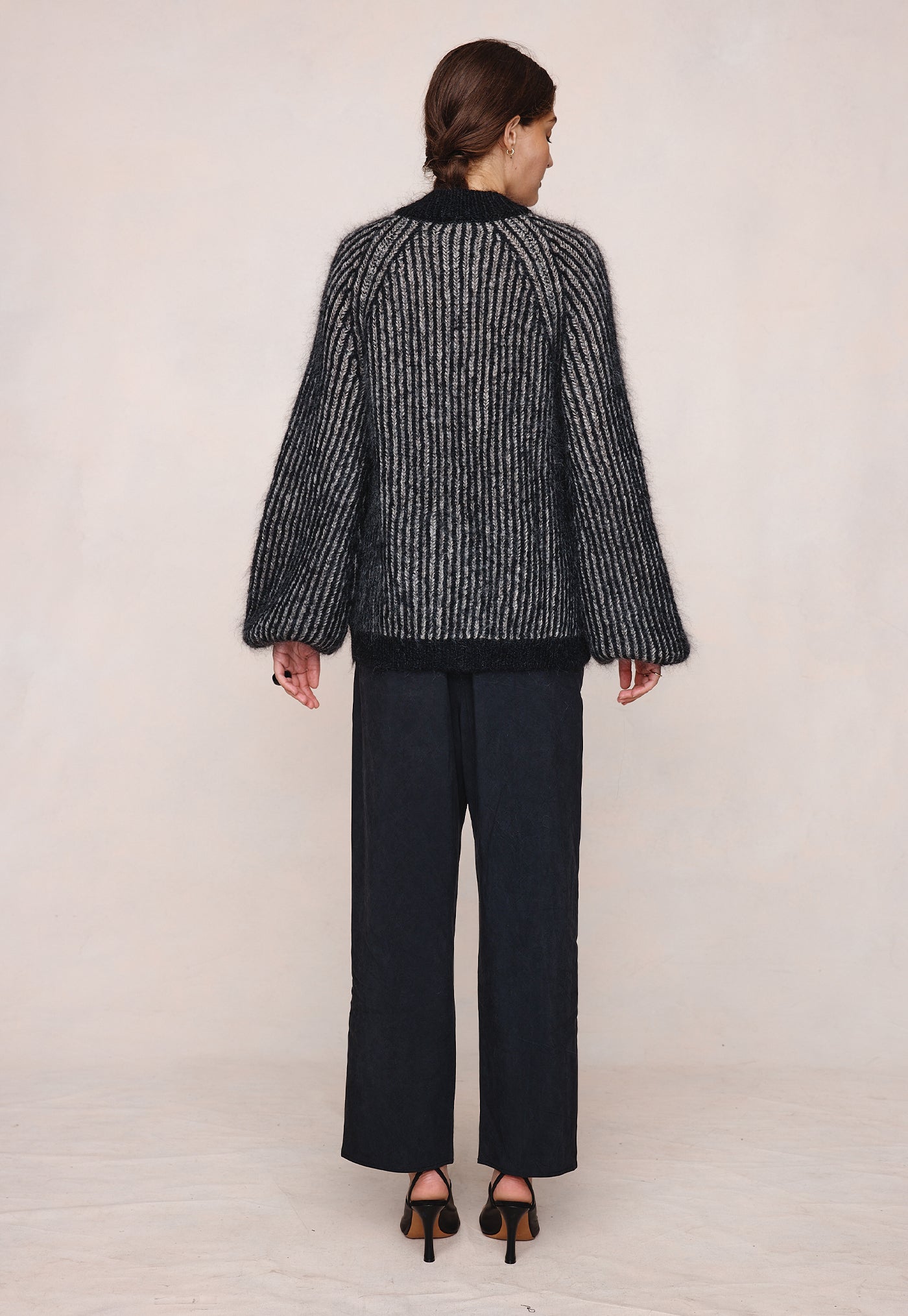 Jasper Cardigan - Black/Greige