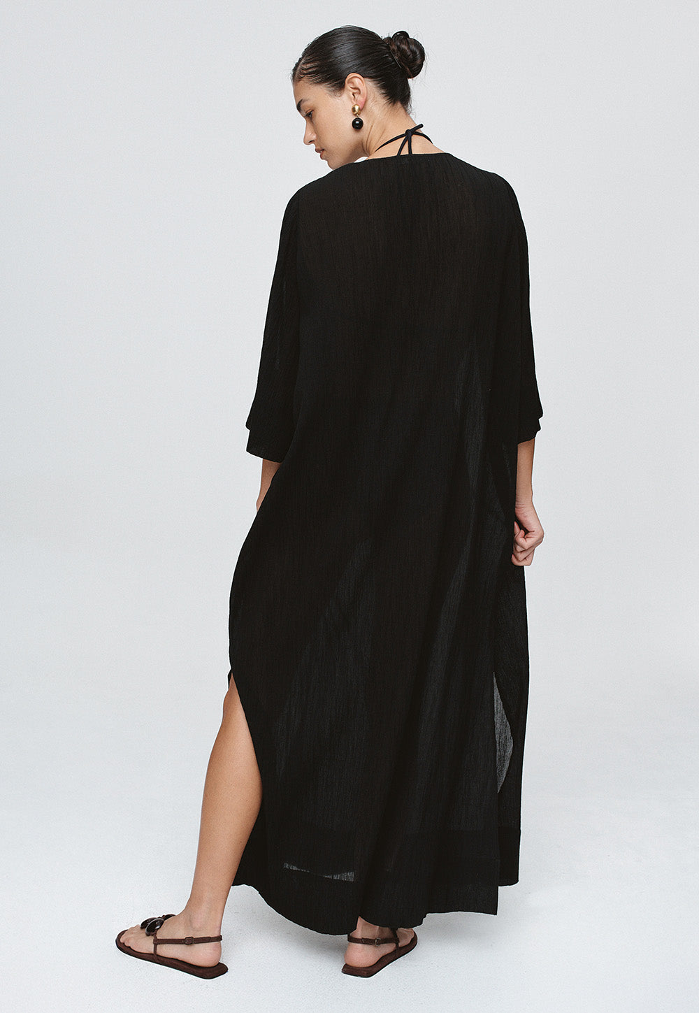Kaftan - Black Crinkle