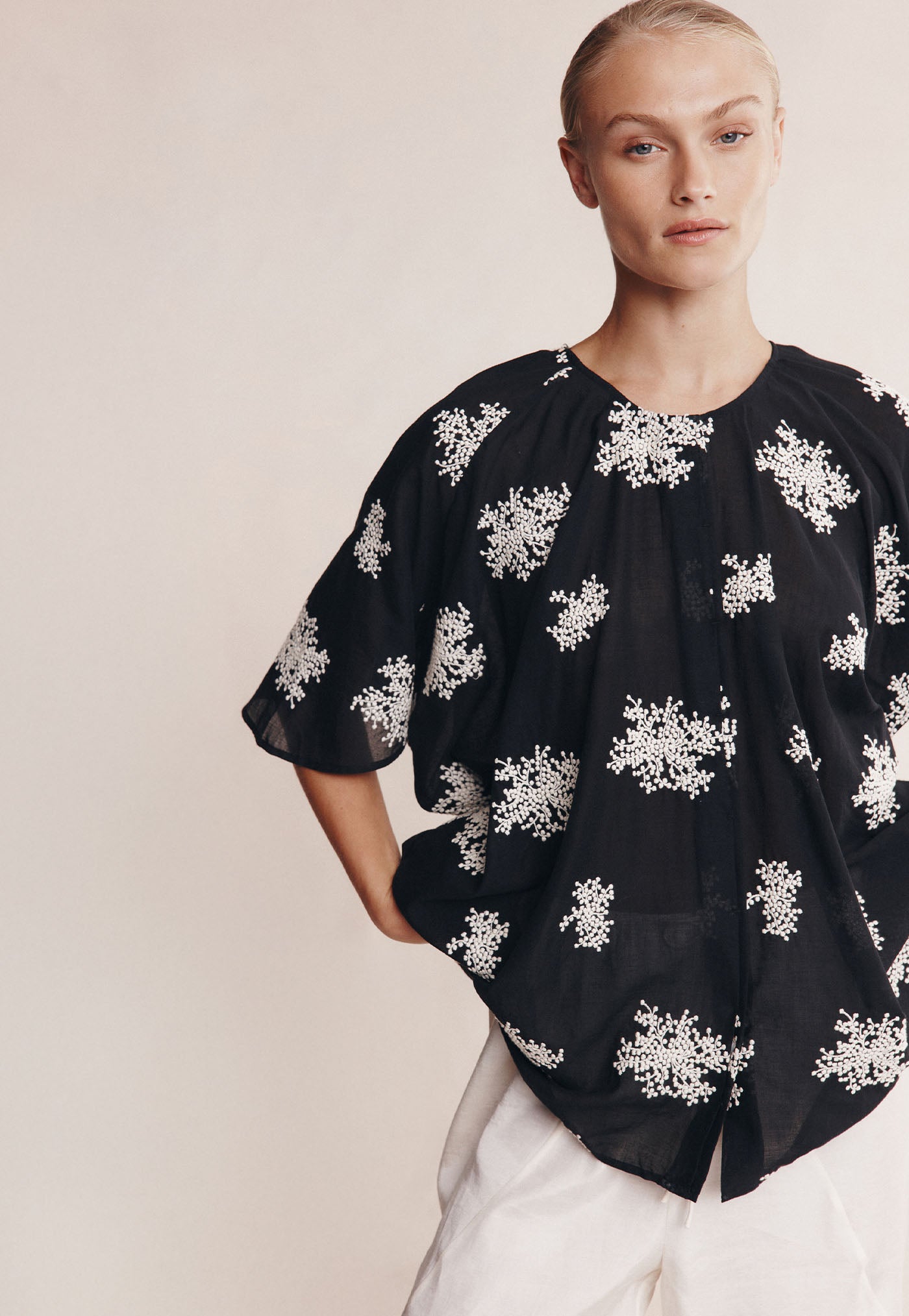 Liberty Short Sleeve Shirt - Rice Flower