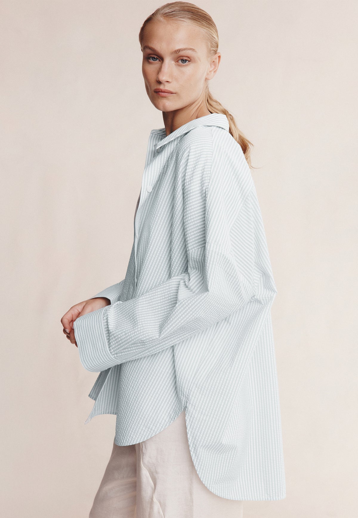 Mella Shirt - Mist Stripe