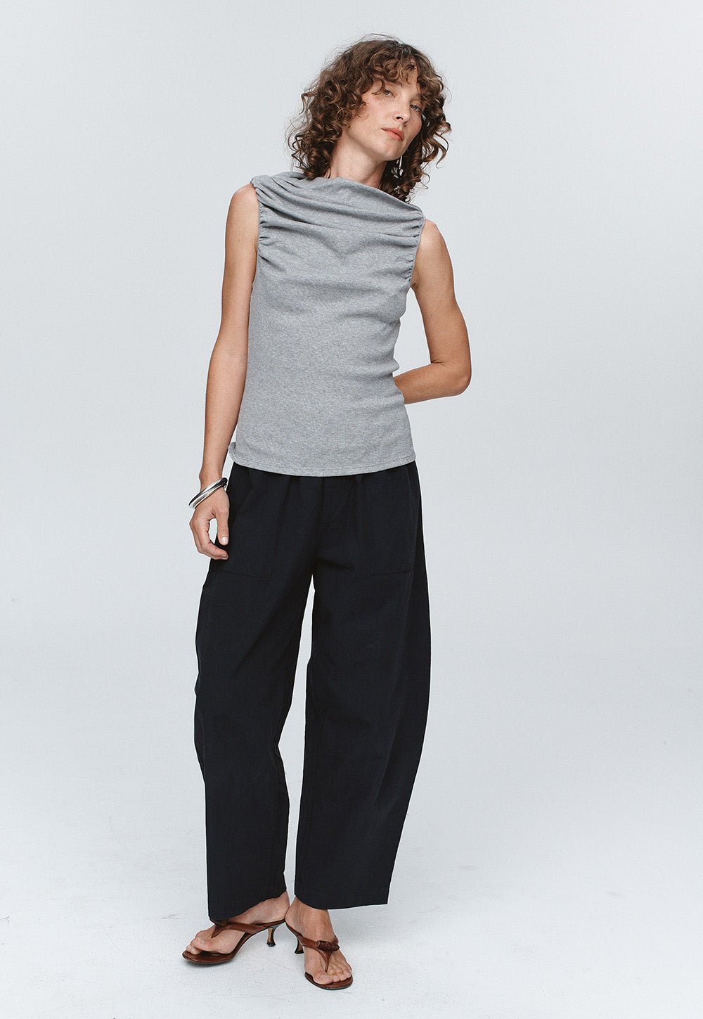 Risa Singlet - Grey Marle