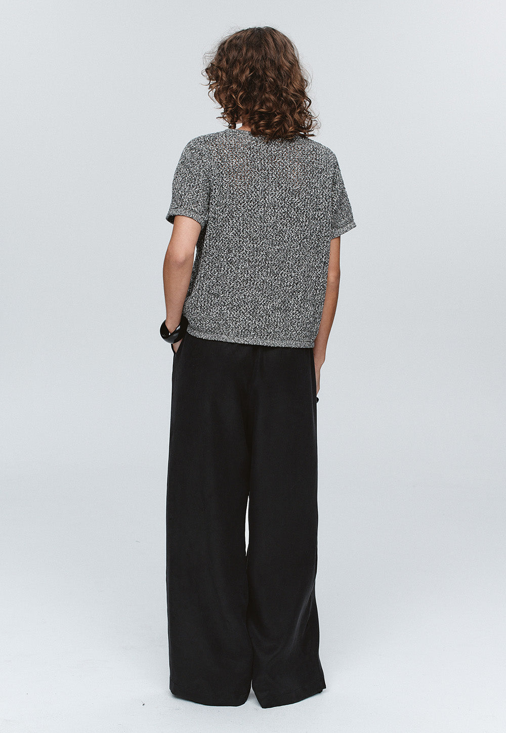 Rumi Top - Black/Ivory Melange
